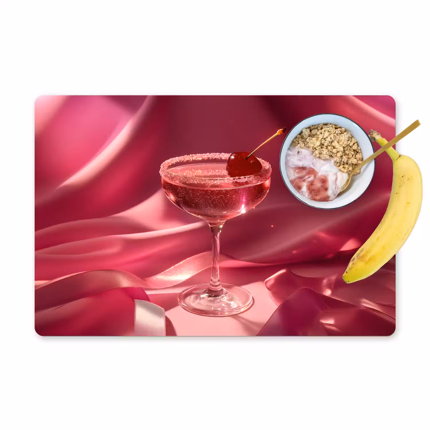 Cocktail - Pink - Luxe Placemat vinyl groot -zzzproduct_Kitchenyeah-website