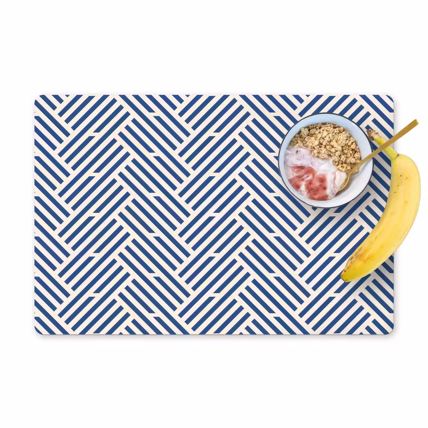 Crème - Blauw - Strepen - Patroon Placemat vinyl groot 368 -zzzproduct_Kitchenyeah-website