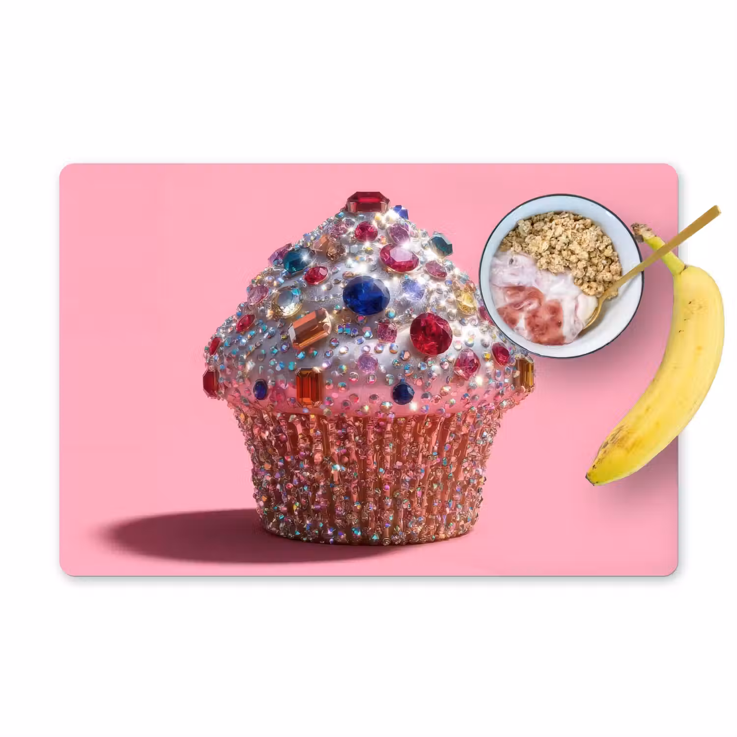 Cupcake - Kleurrijk - Edelstenen Placemat vinyl groot -zzzproduct_Kitchenyeah-website