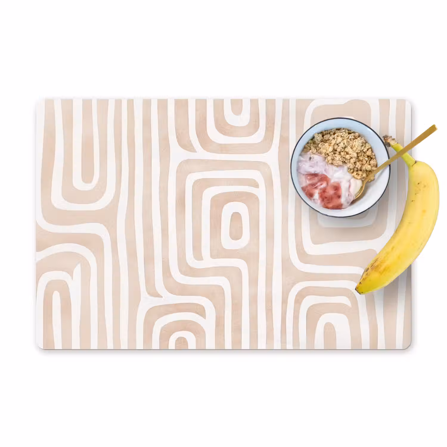 Decoratief - Labyrint - Beige Placemat vinyl groot -zzzproduct_Kitchenyeah-website
