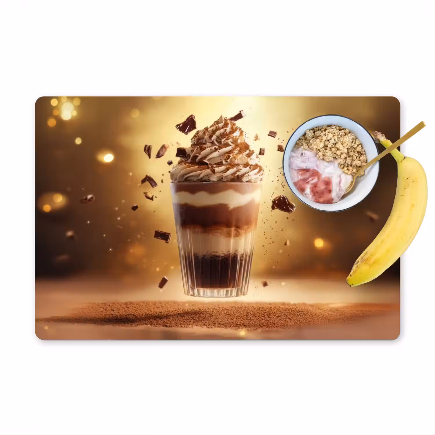 Dessert - Chocolade - Zoet - Eten Placemat vinyl groot -zzzproduct_Kitchenyeah-website