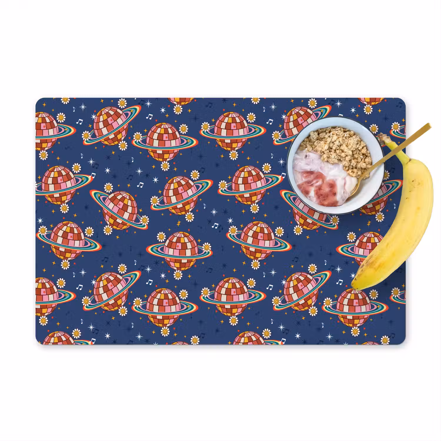 Disco - Blauw - Patroon Placemat vinyl groot 368 -zzzproduct_Kitchenyeah-website