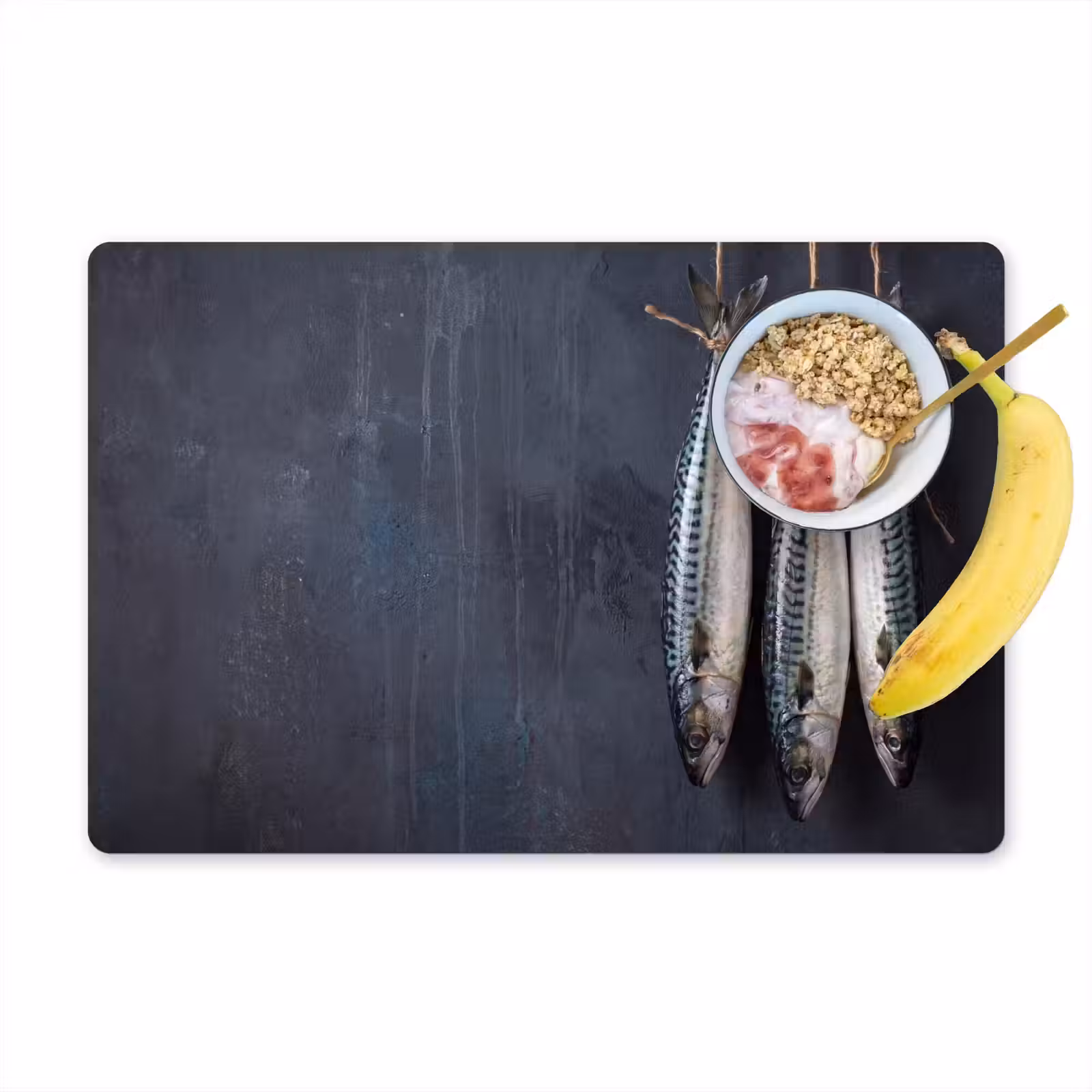 Tischset - 6 Stück - Drei Fische – Seil - Drie vissen - Touw Placemat vinyl groot