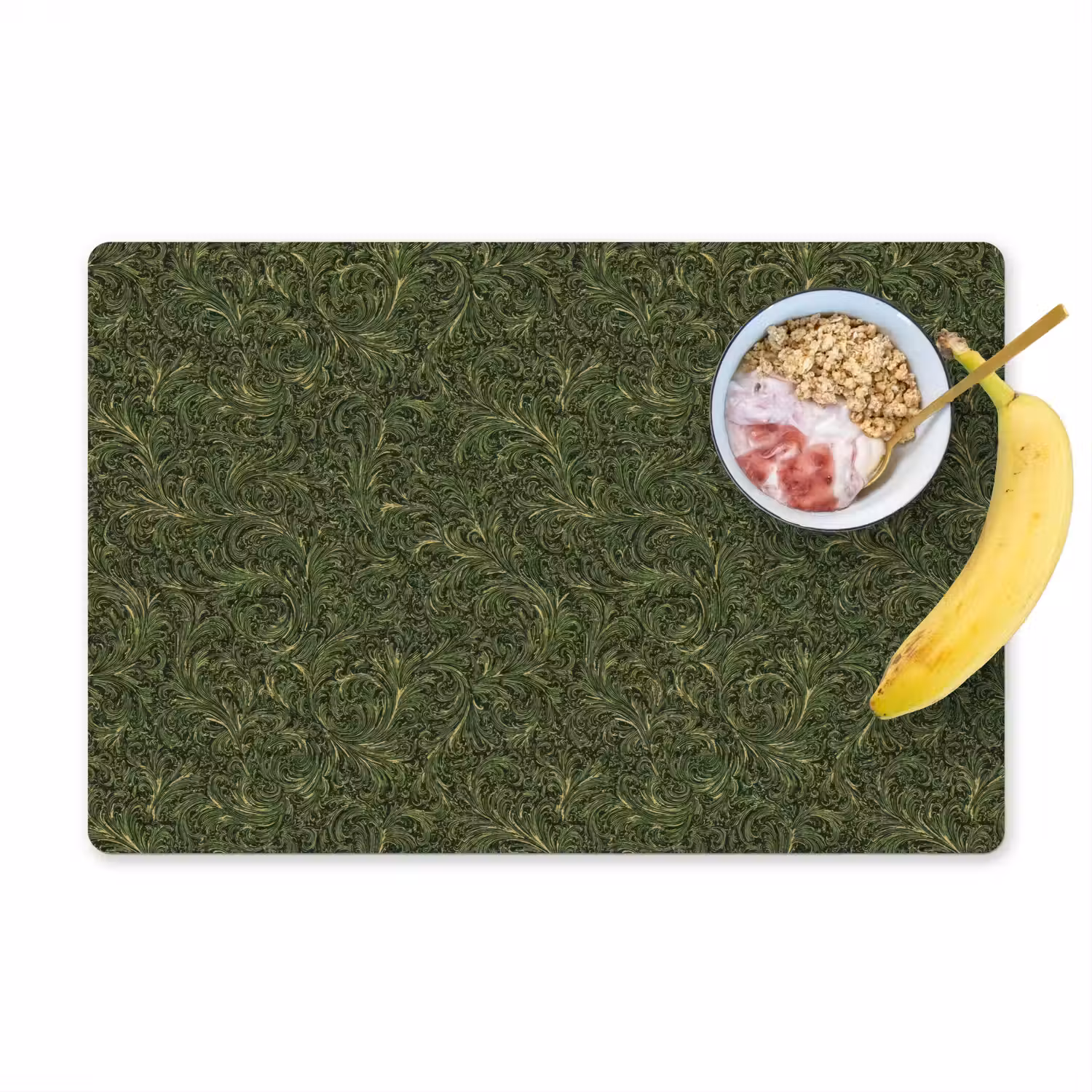 Donker - Groen - Krullend - Botanisch Placemat vinyl groot 368 -zzzproduct_Kitchenyeah-website