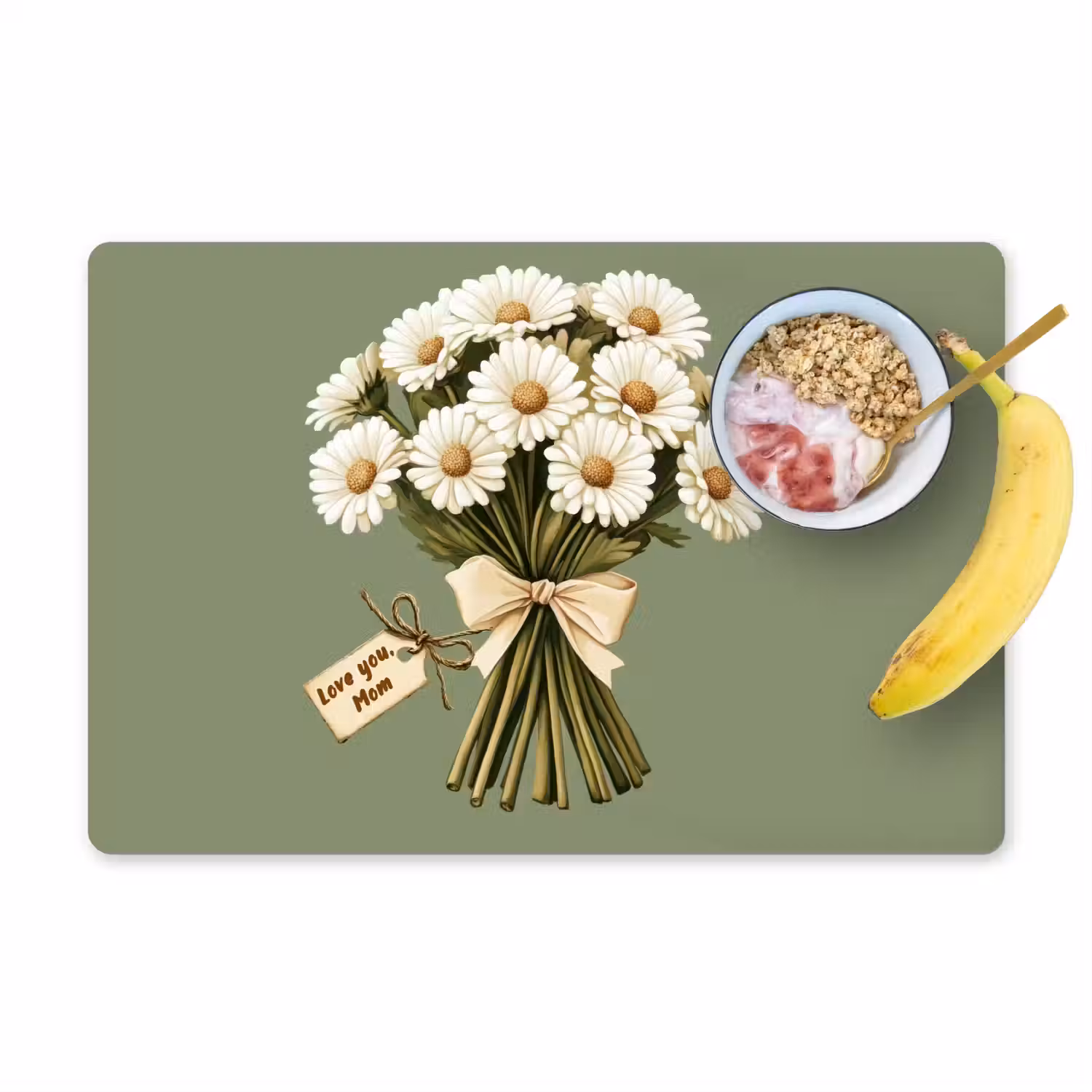 Lint - Boeket - Groen - Quote Placemat vinyl groot -zzzproduct_Kitchenyeah-website
