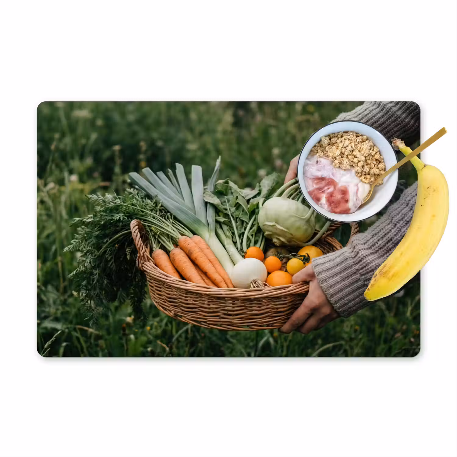 Veld - Groenten - Biologisch - Oogst Placemat vinyl groot -zzzproduct_Kitchenyeah-website