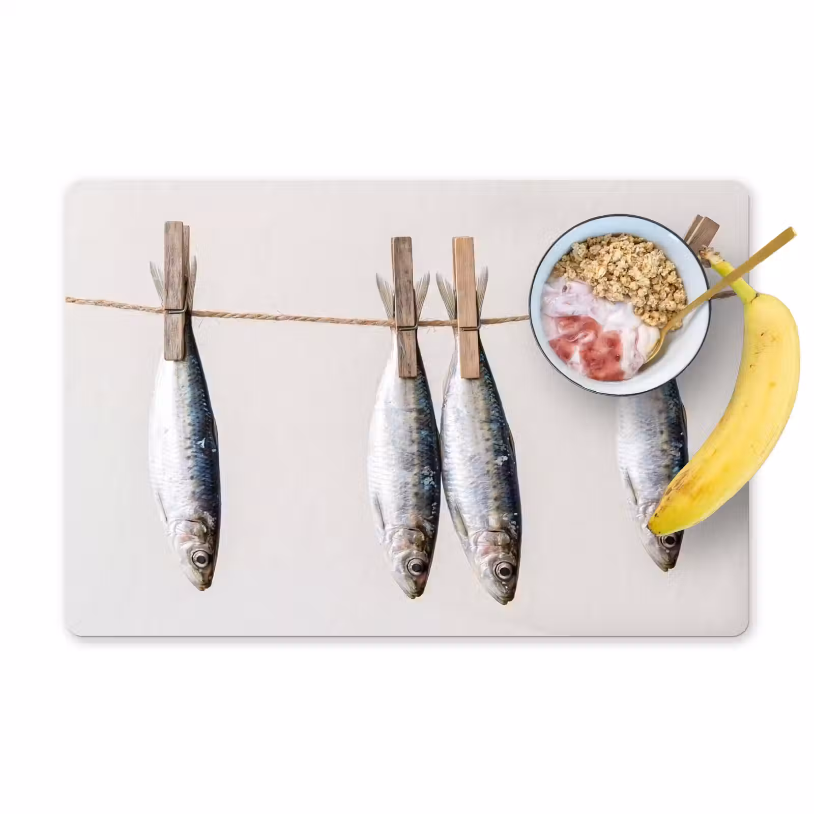 Tischset - 6 Stück - Fisch – Hängend – Essen - Vis - Hangend - Eten Placemat vinyl groot