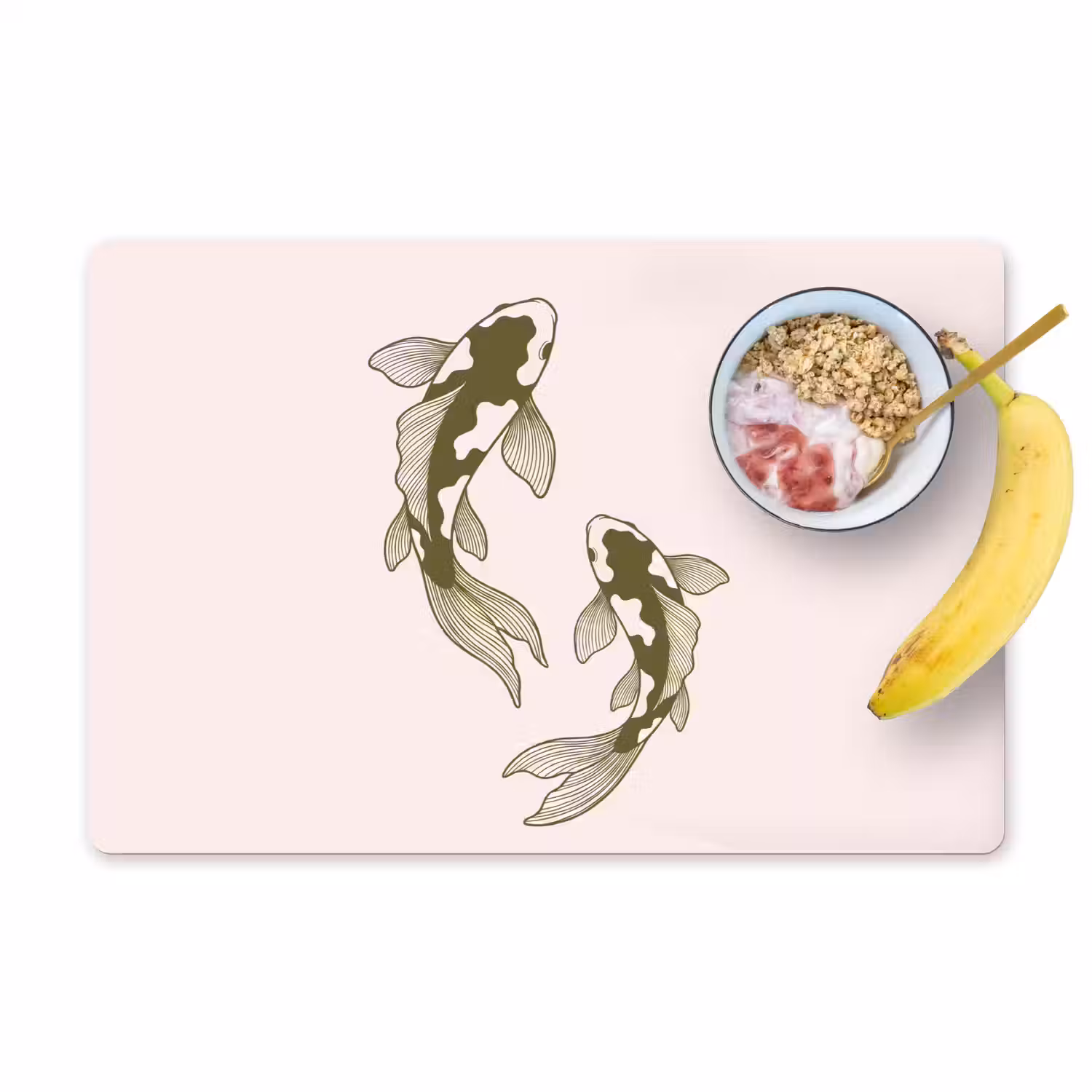 Vis - Zwemmend - Groen - Abstract - Dieren Placemat vinyl groot -zzzproduct_Kitchenyeah-website