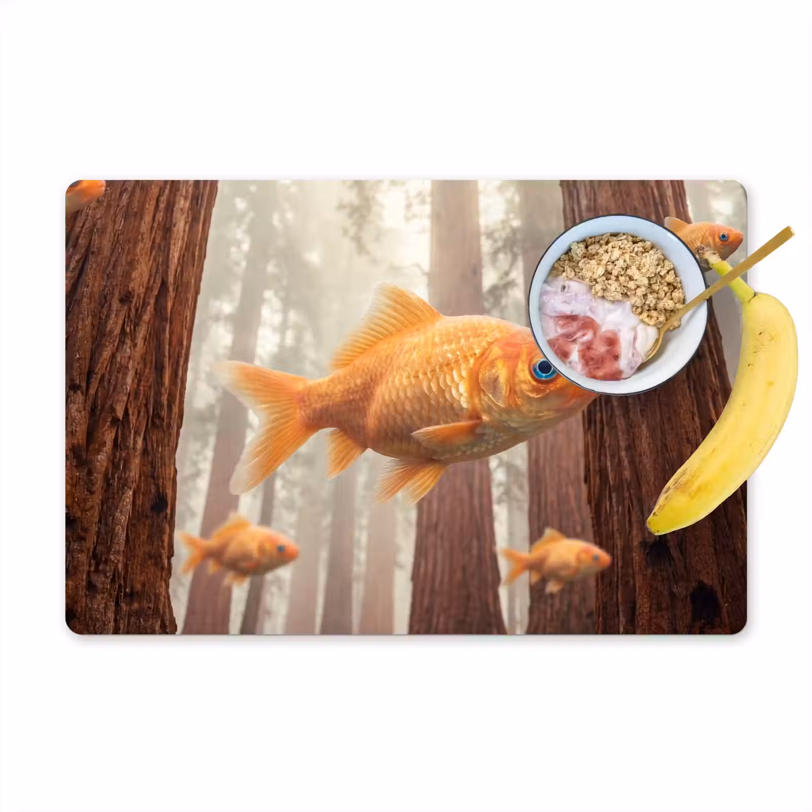 Tischset - 6 Stück - Fisch – Wald – Fantasie - Vis - Bos - Fantasie Placemat vinyl groot