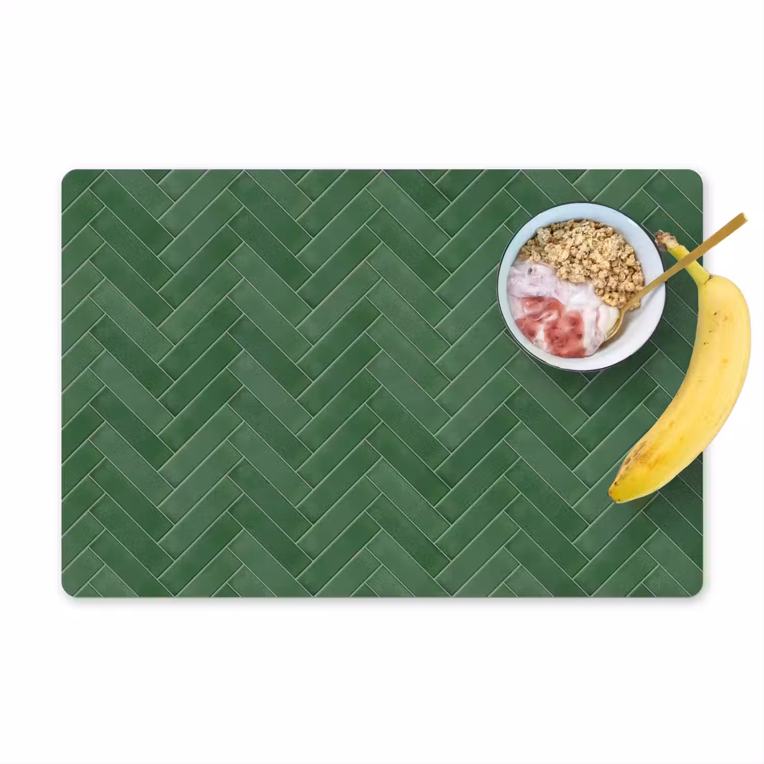 Visgraat - Wandtegel - Bosgroen Placemat vinyl groot 368 -zzzproduct_Kitchenyeah-website