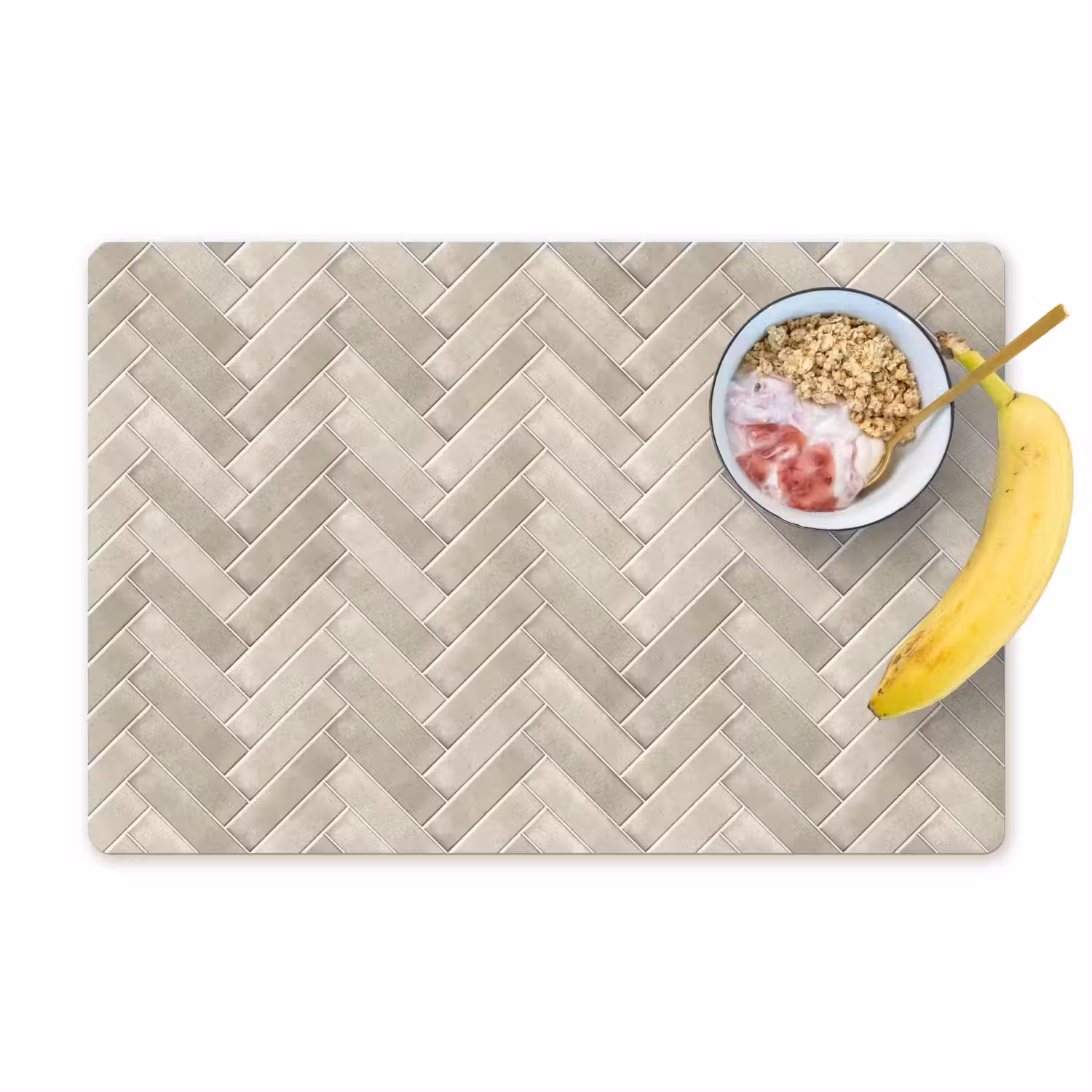 Visgraat - Wandtegel - Beige Placemat vinyl groot 368 -zzzproduct_Kitchenyeah-website