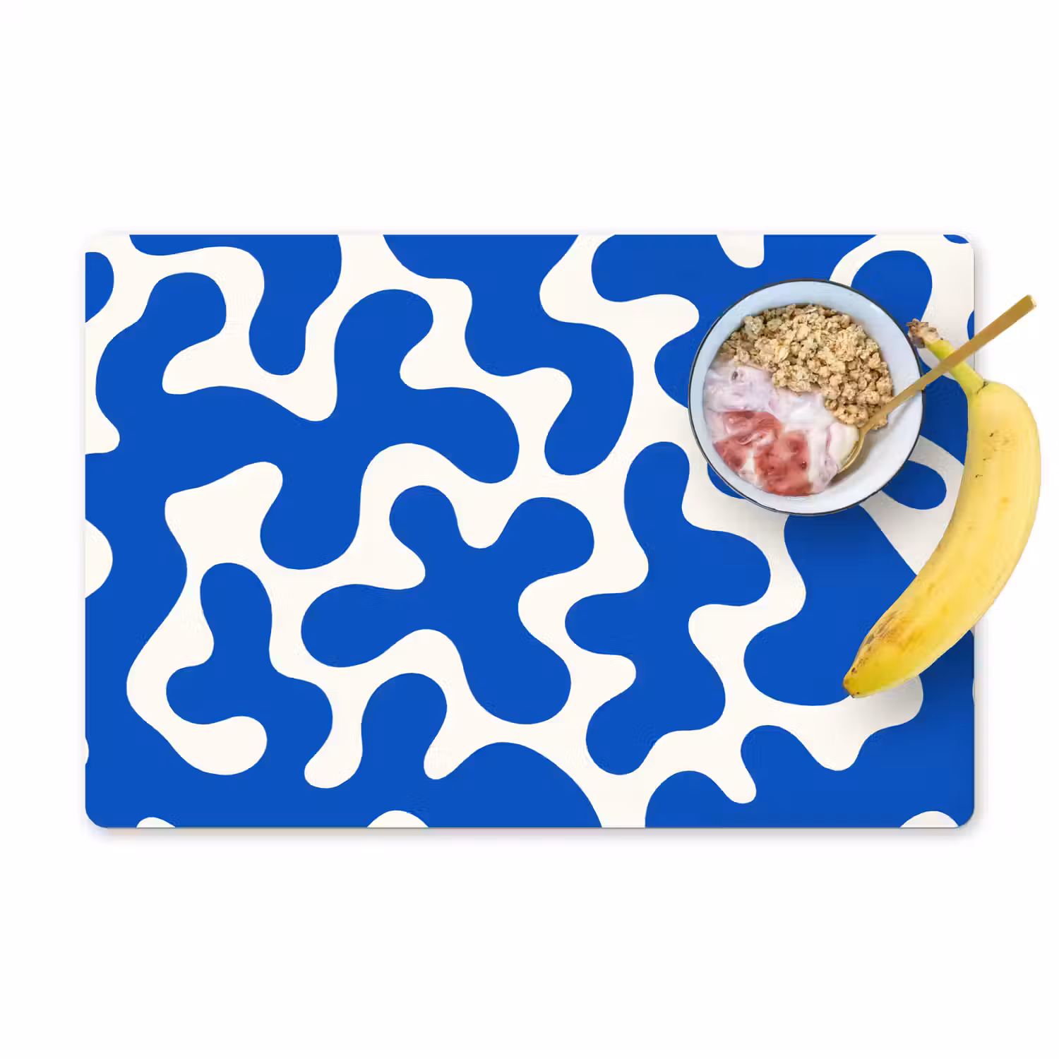 Vormen - Abstract - Blauw - Golven Placemat vinyl groot -zzzproduct_Kitchenyeah-website