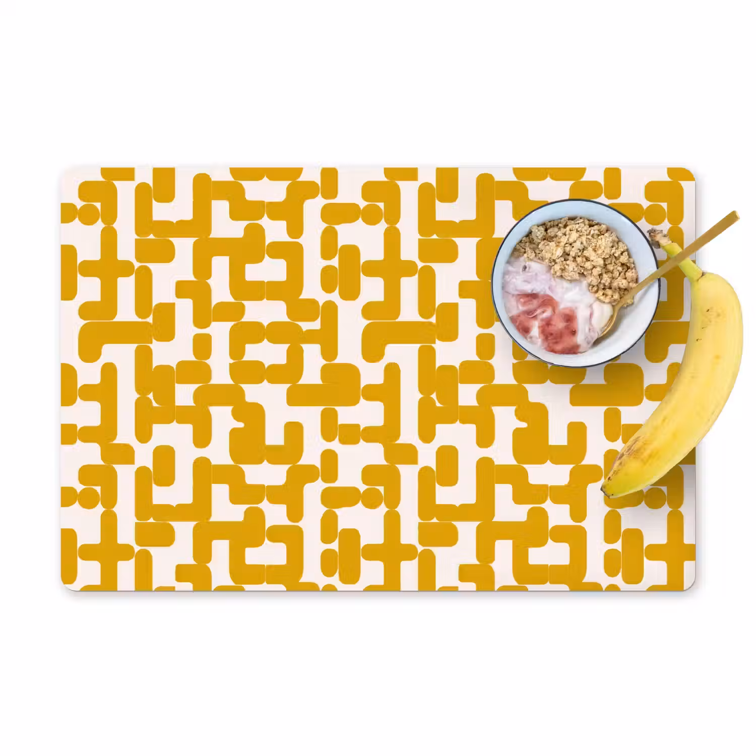 Geel - Beige - Patroon Placemat vinyl groot 368 -zzzproduct_Kitchenyeah-website