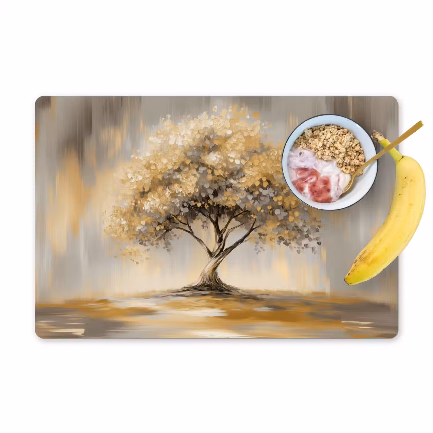 Schilderij - Boom - Abstract - Bladeren Placemat vinyl groot -zzzproduct_Kitchenyeah-website