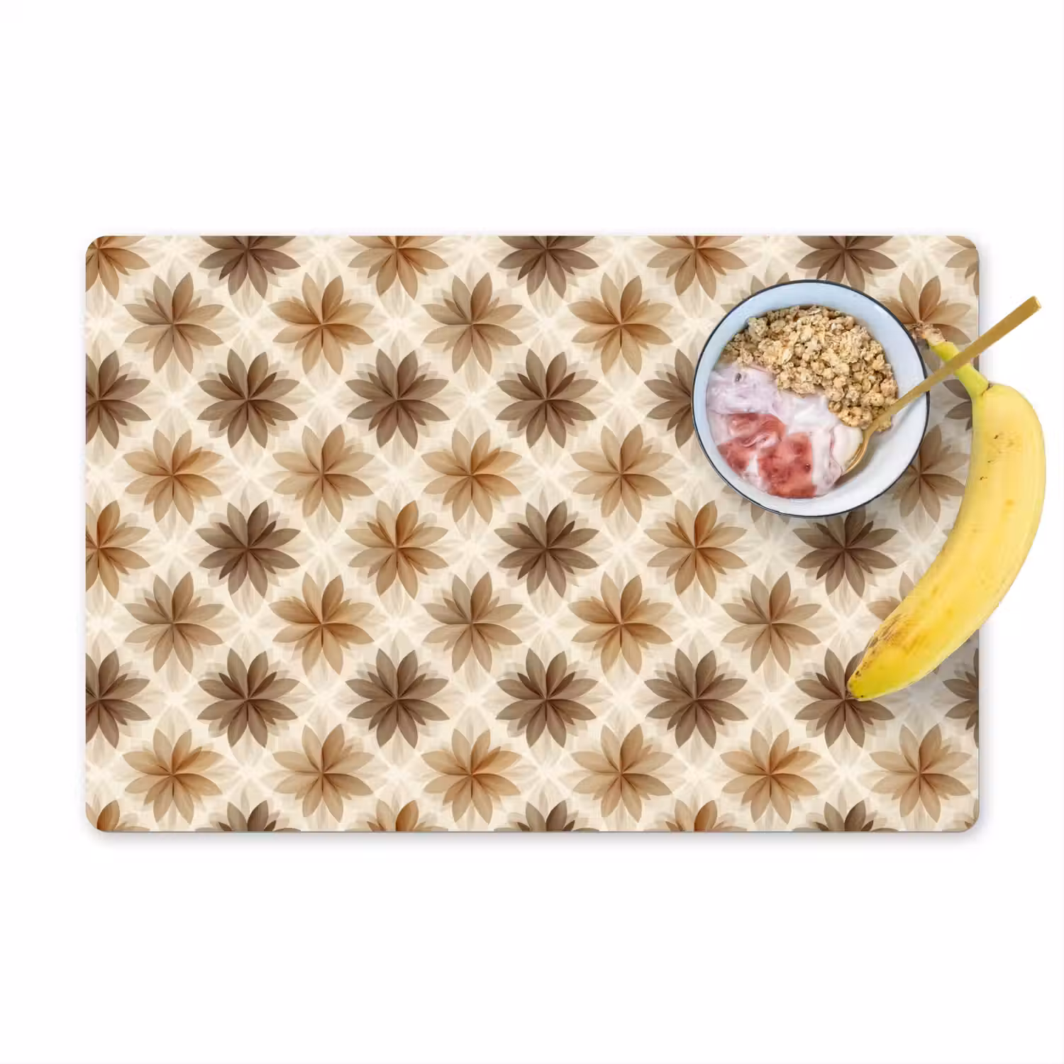 Geografisch - Patroon - Bruin Placemat vinyl groot 368 -zzzproduct_Kitchenyeah-website