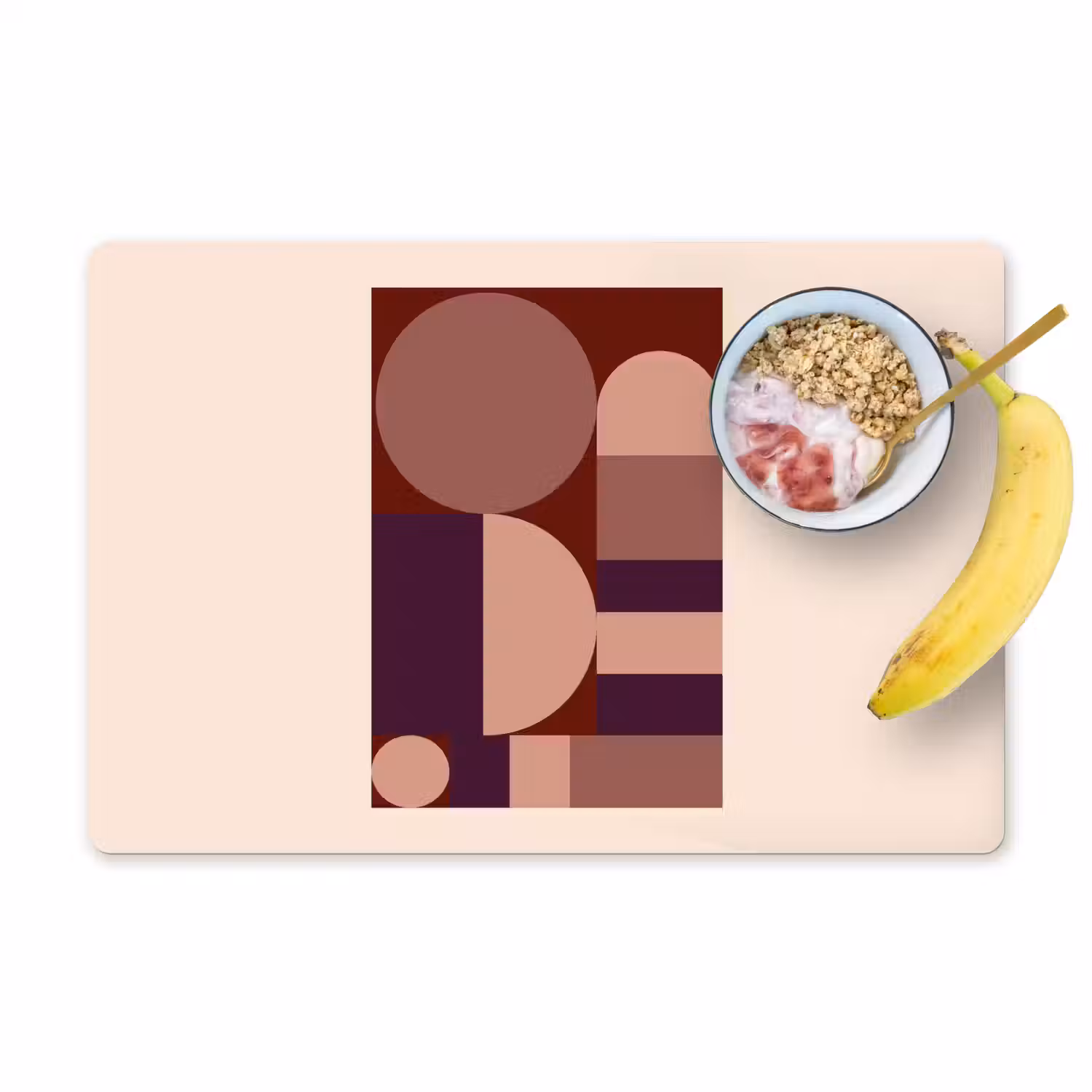 Geometrisch - Cirkels - Rood Placemat vinyl groot -zzzproduct_Kitchenyeah-website