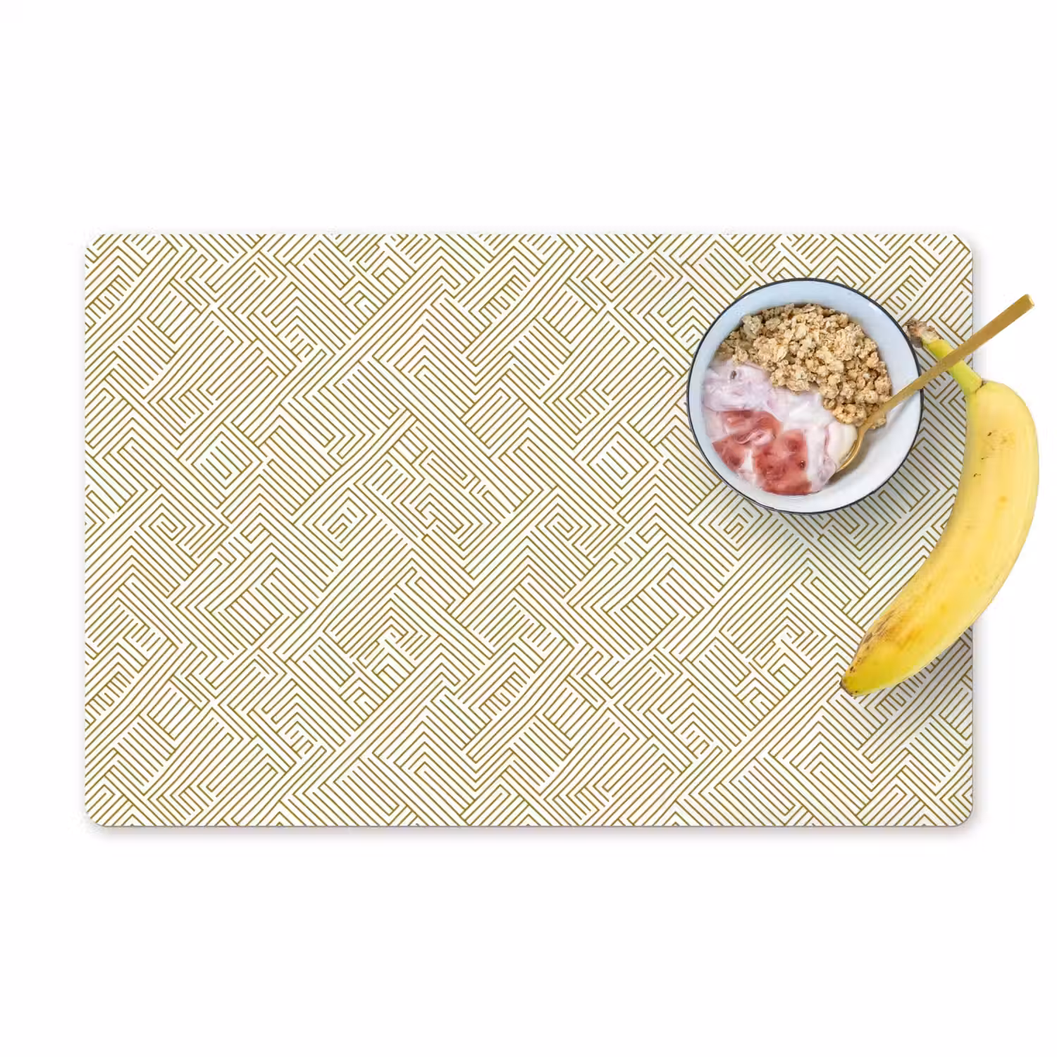 Geometrisch - Lijnen - Groen Placemat vinyl groot 368 -zzzproduct_Kitchenyeah-website