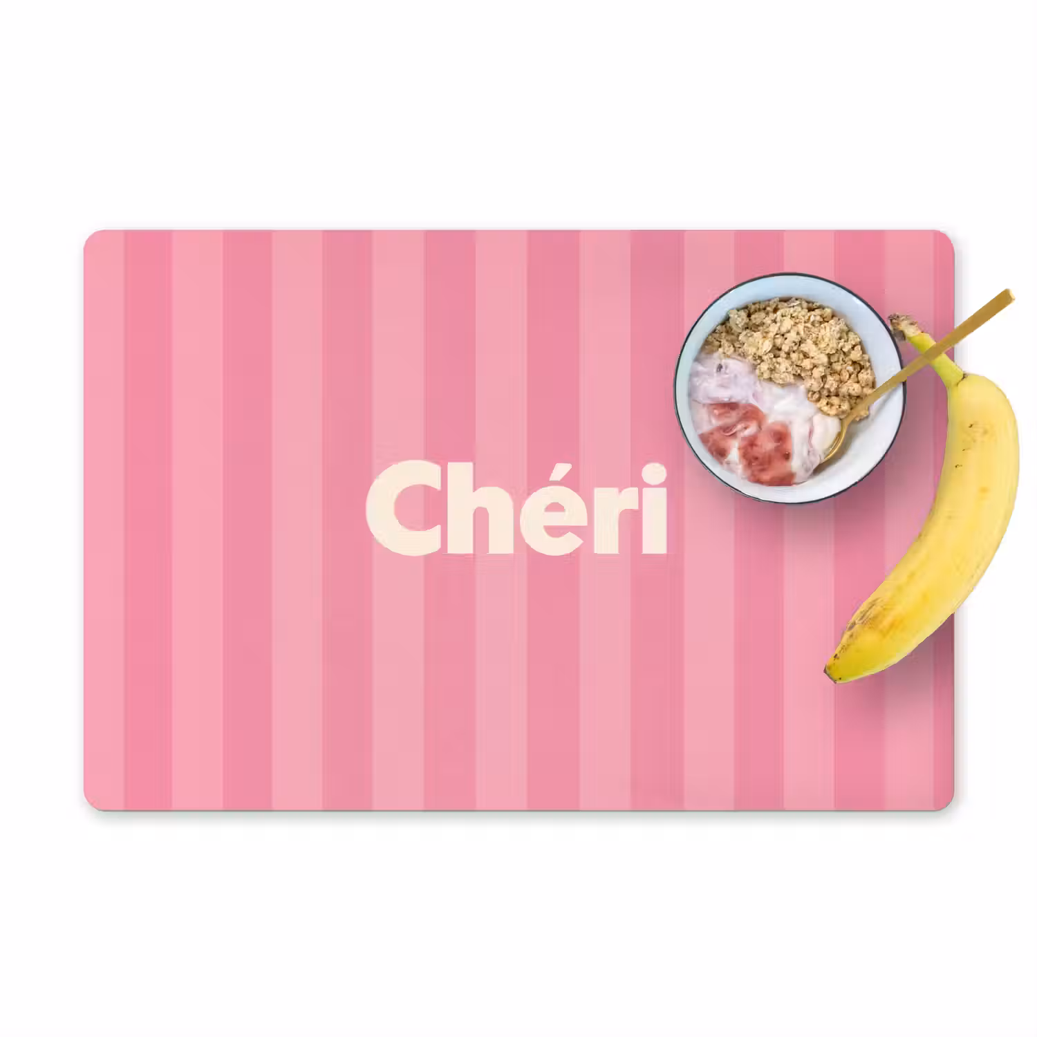 Gestreept - Roze - Chéri Placemat vinyl groot -zzzproduct_Kitchenyeah-website