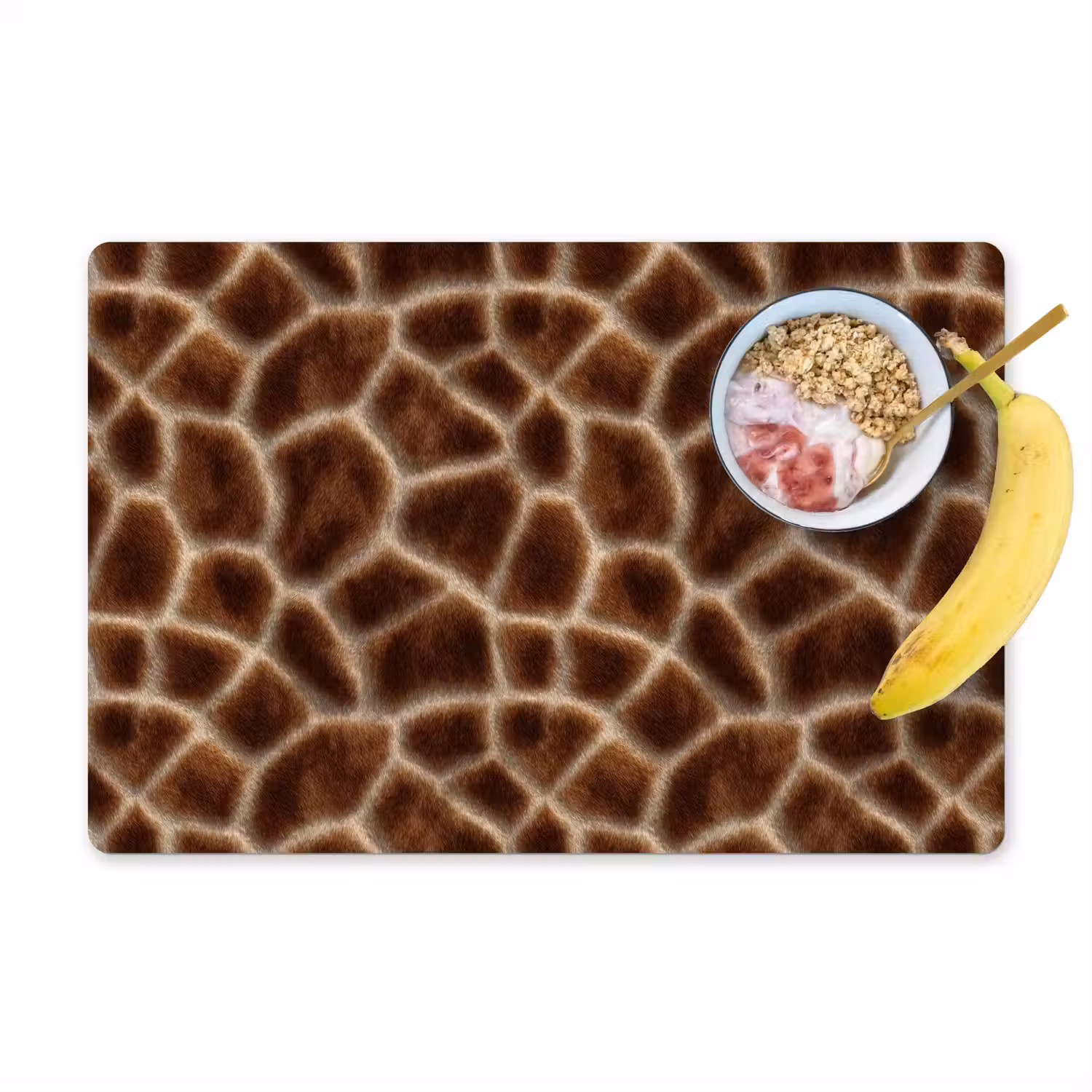 Giraf - Vacht - Bruin Placemat vinyl groot 368 -zzzproduct_Kitchenyeah-website