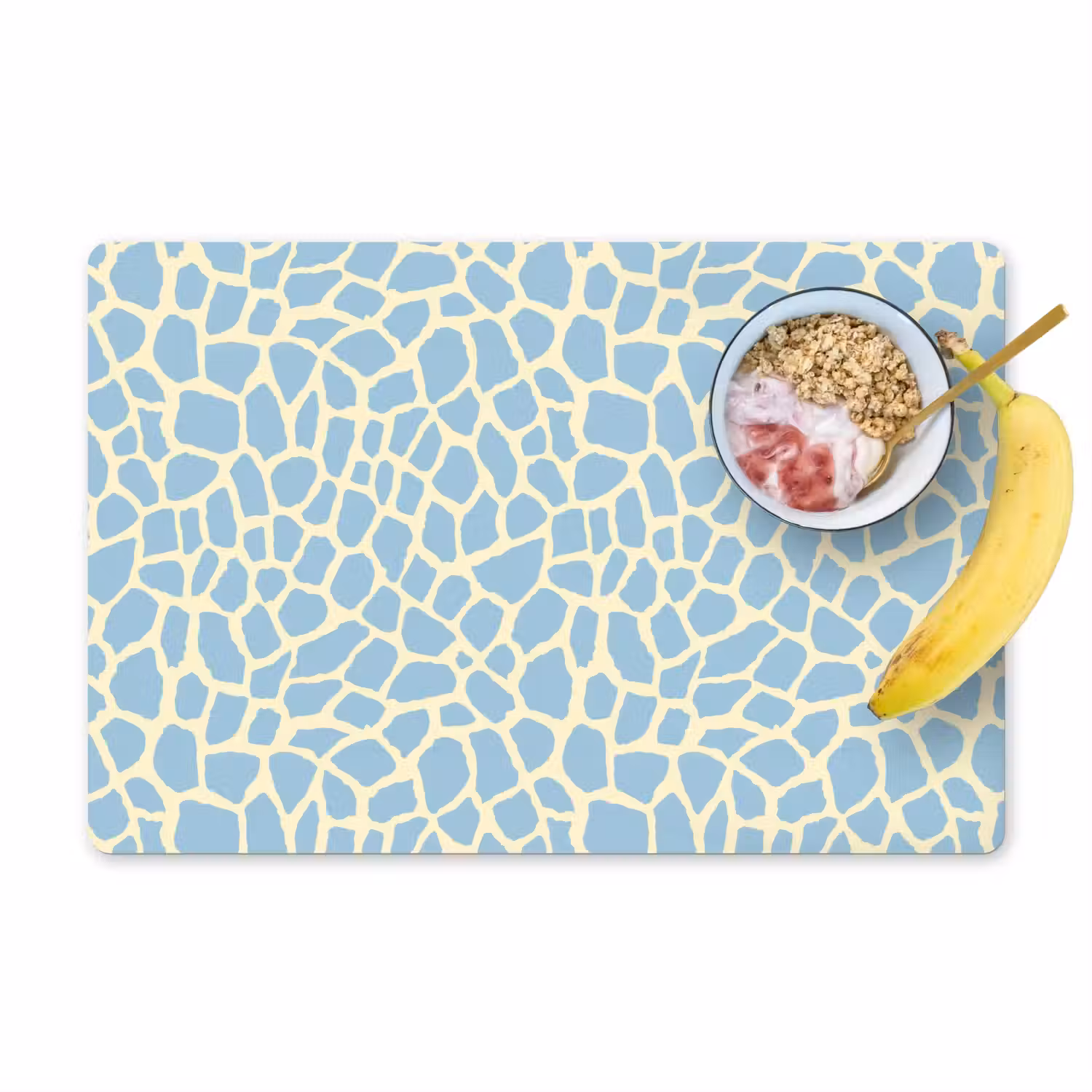 Giraf - Modern - Blauw Placemat vinyl groot 368 -zzzproduct_Kitchenyeah-website