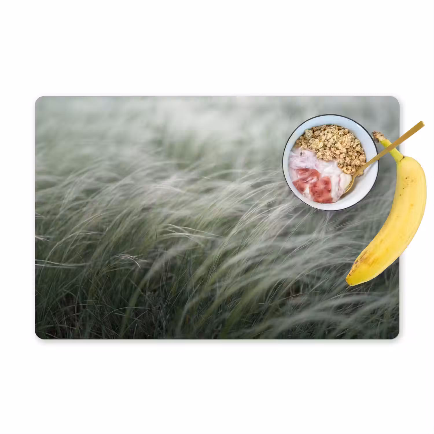 Gras - Wazig - Natuur - Groen - Zacht Placemat vinyl groot -zzzproduct_Kitchenyeah-website