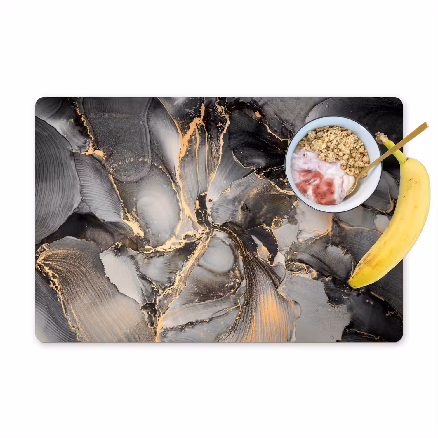 Grijs - Luxe - Goud - Marmer Placemat vinyl groot -zzzproduct_Kitchenyeah-website