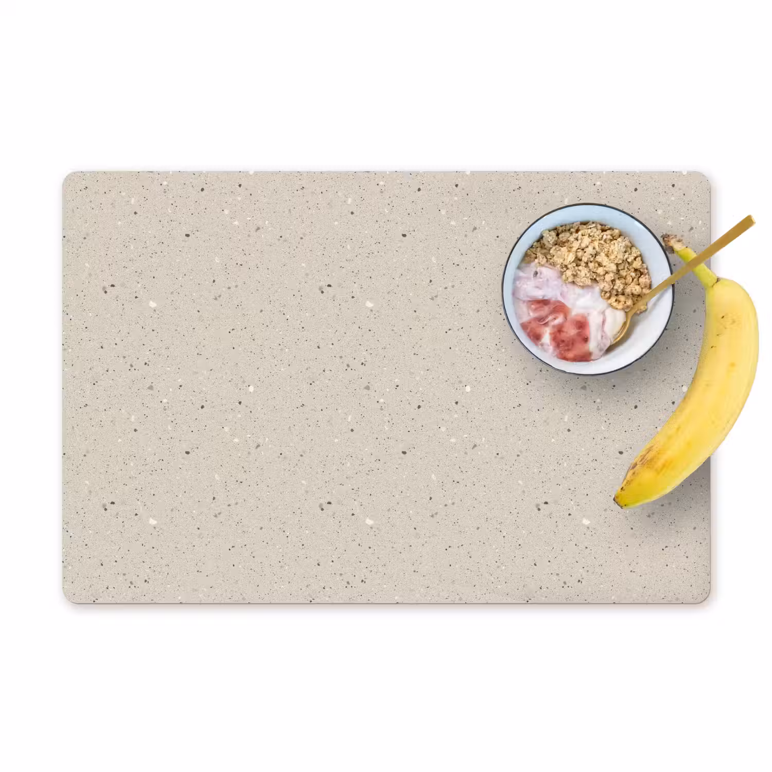 Lichtbeige - Terrazzo - Grijs Placemat vinyl groot 368 -zzzproduct_Kitchenyeah-website