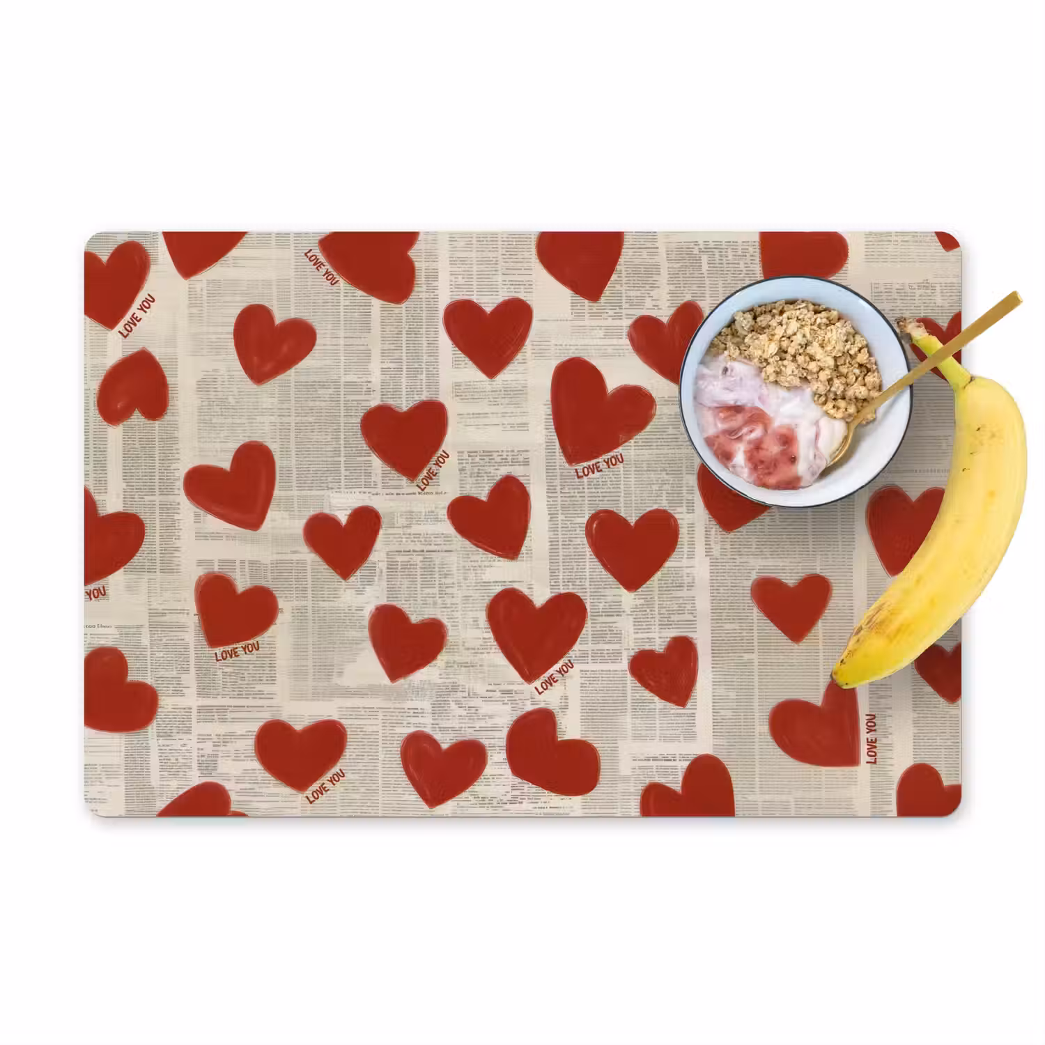 Hartjes - Krant - Loveyou Placemat vinyl groot -zzzproduct_Kitchenyeah-website