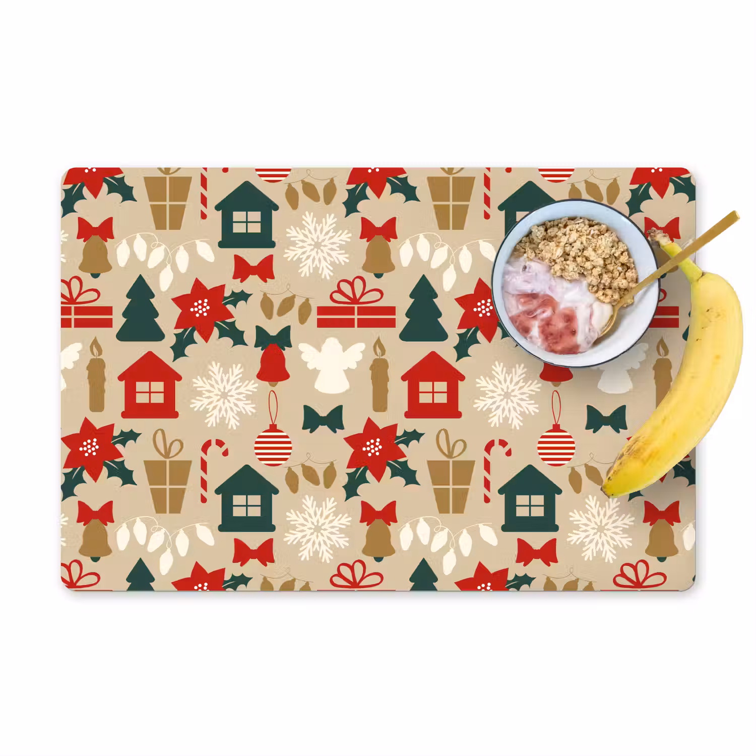 Illustratie - Kerst - Beige Placemat vinyl groot 368 -zzzproduct_Kitchenyeah-website