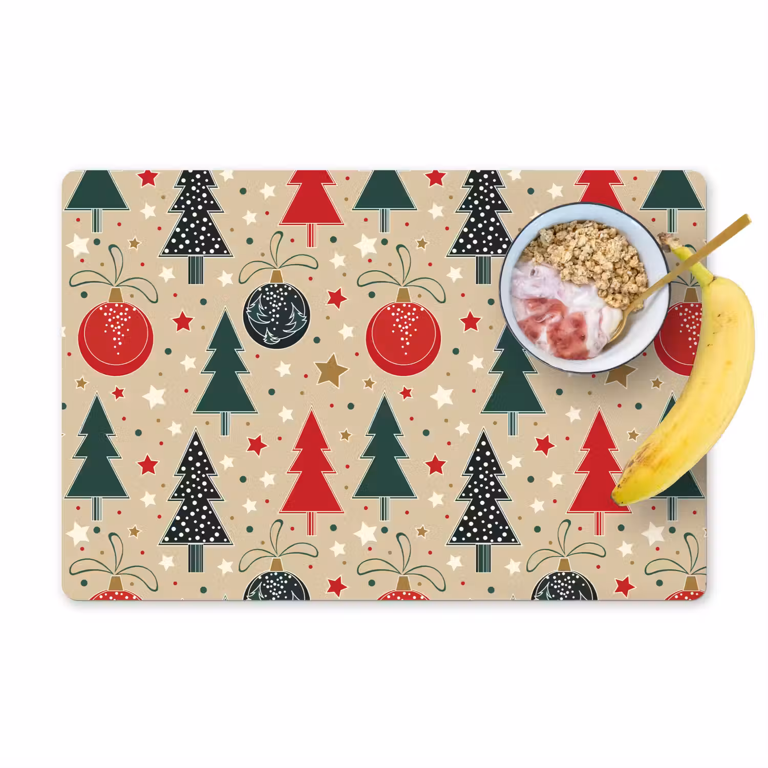 Illustratie - Kerst - Sterren Placemat vinyl groot 368 -zzzproduct_Kitchenyeah-website
