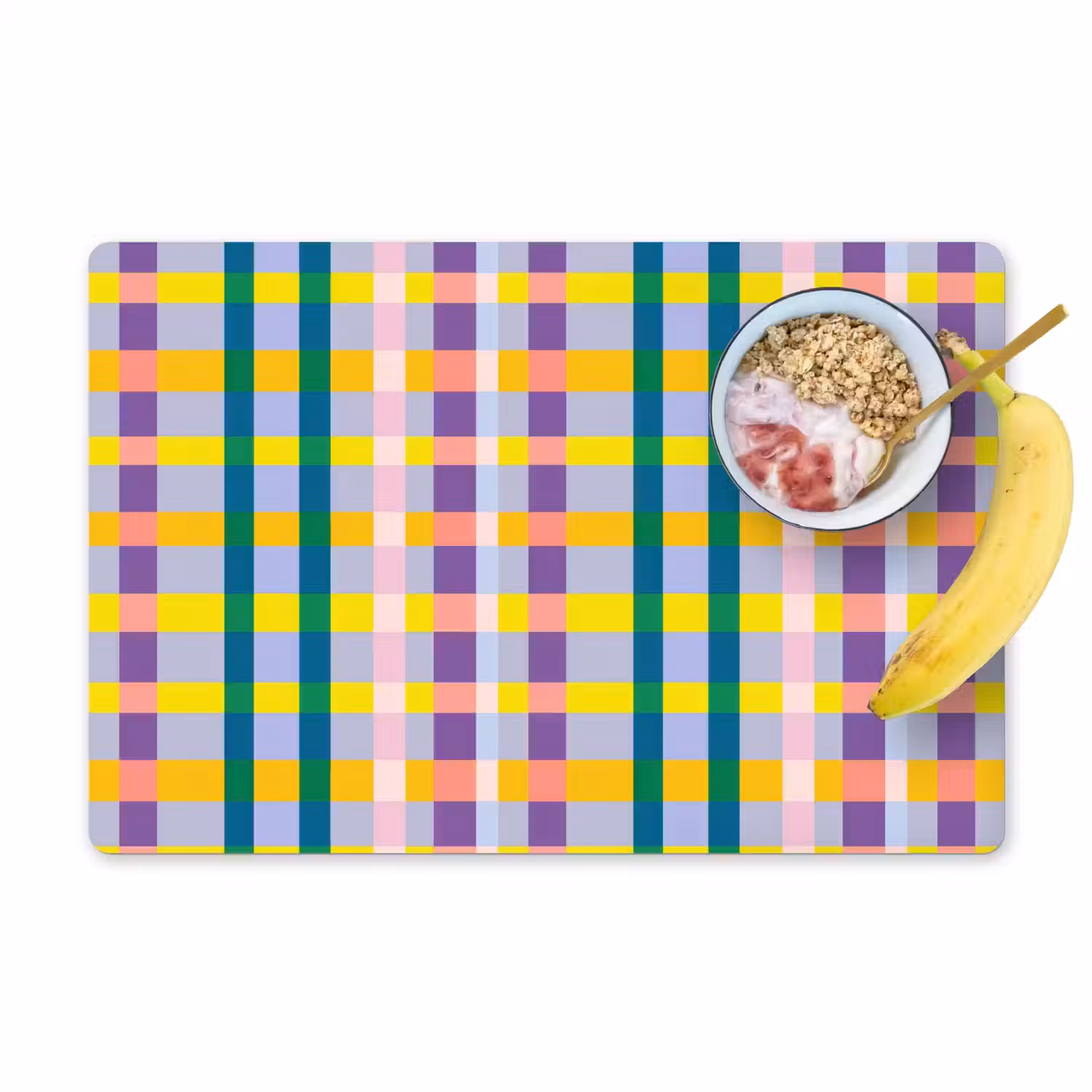 Ruit - Patroon - Kleurrijk Placemat vinyl groot 368 -zzzproduct_Kitchenyeah-website
