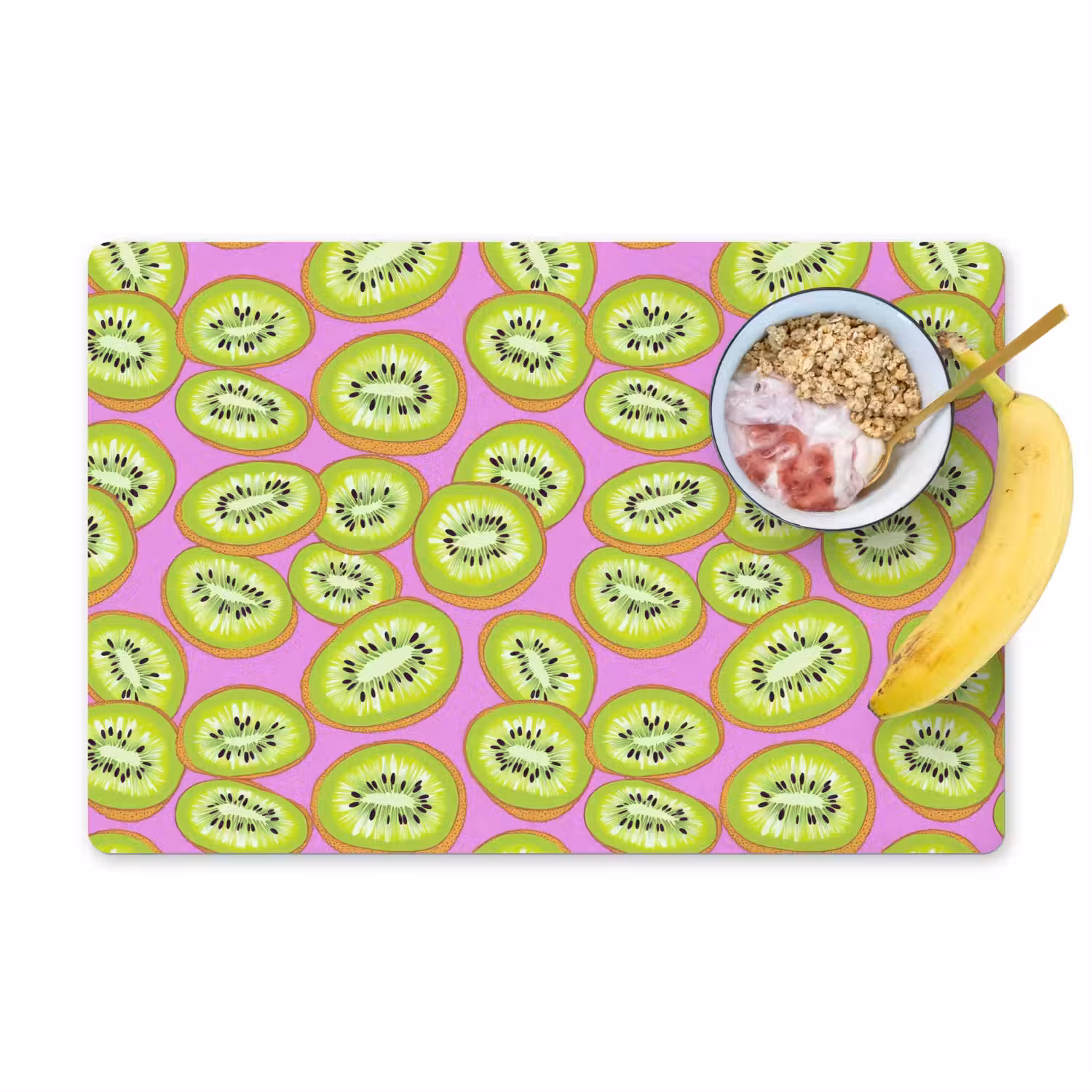 Kiwi - Speels - Groen Placemat vinyl groot 368 -zzzproduct_Kitchenyeah-website