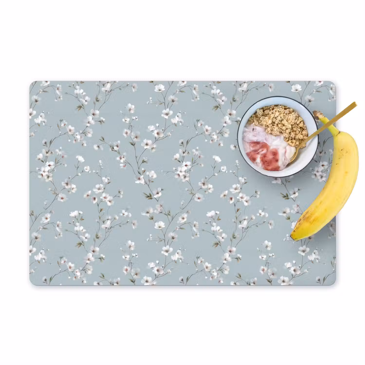 Klassiek - Bloemen - Blauw Placemat vinyl groot 368 -zzzproduct_Kitchenyeah-website