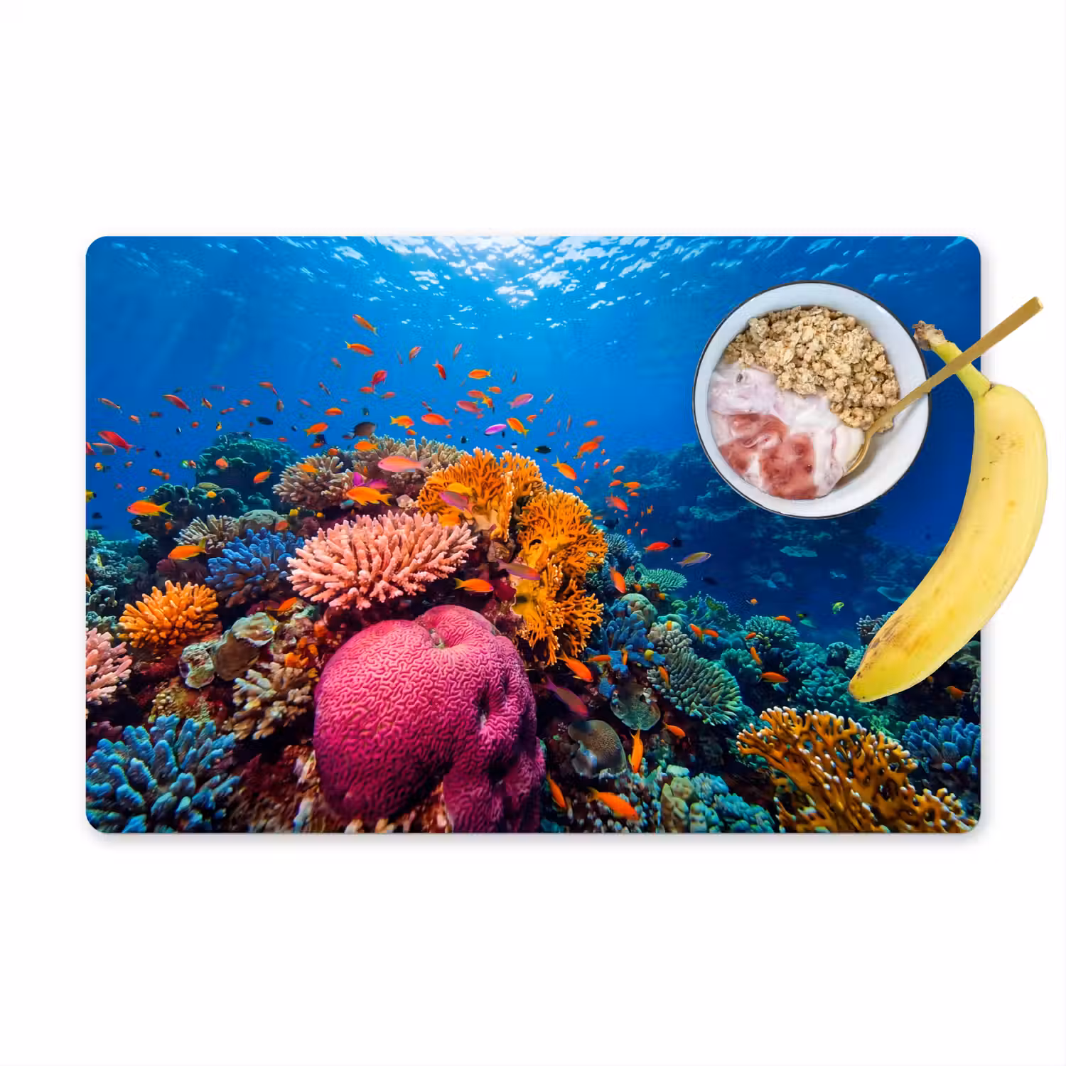 Koraal - Vissen - Oceaan - Natuur - Kleurrijk Placemat vinyl groot -zzzproduct_Kitchenyeah-website