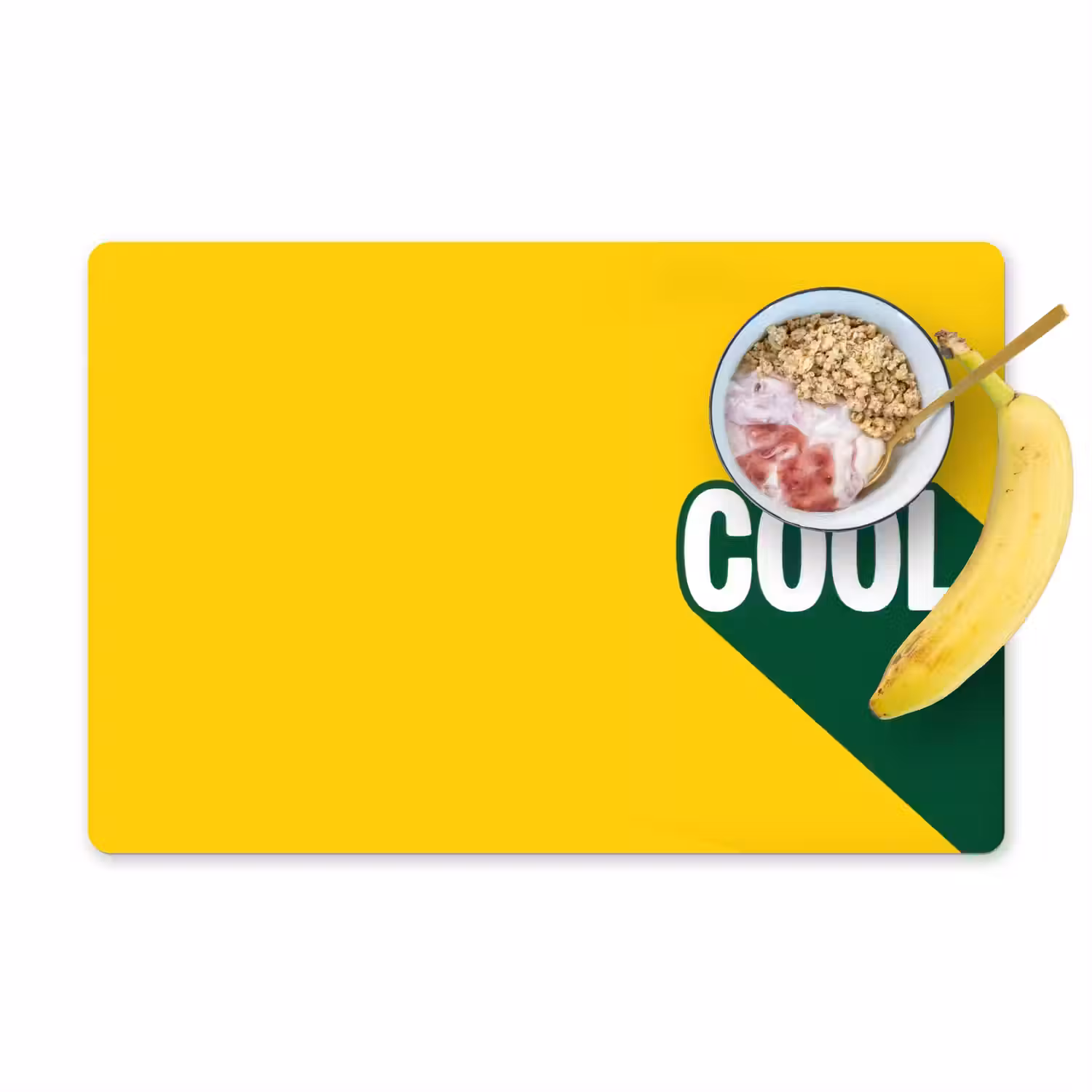 Cool - Geel - Groen Placemat vinyl groot -zzzproduct_Kitchenyeah-website