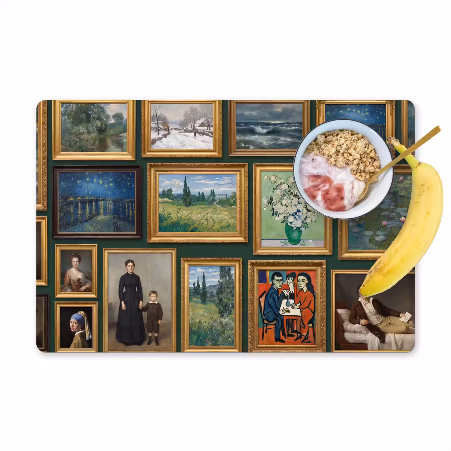 Kunst - Schilderijen - Collectie - Klassiek - Groen Placemat vinyl groot -zzzproduct_Kitchenyeah-website