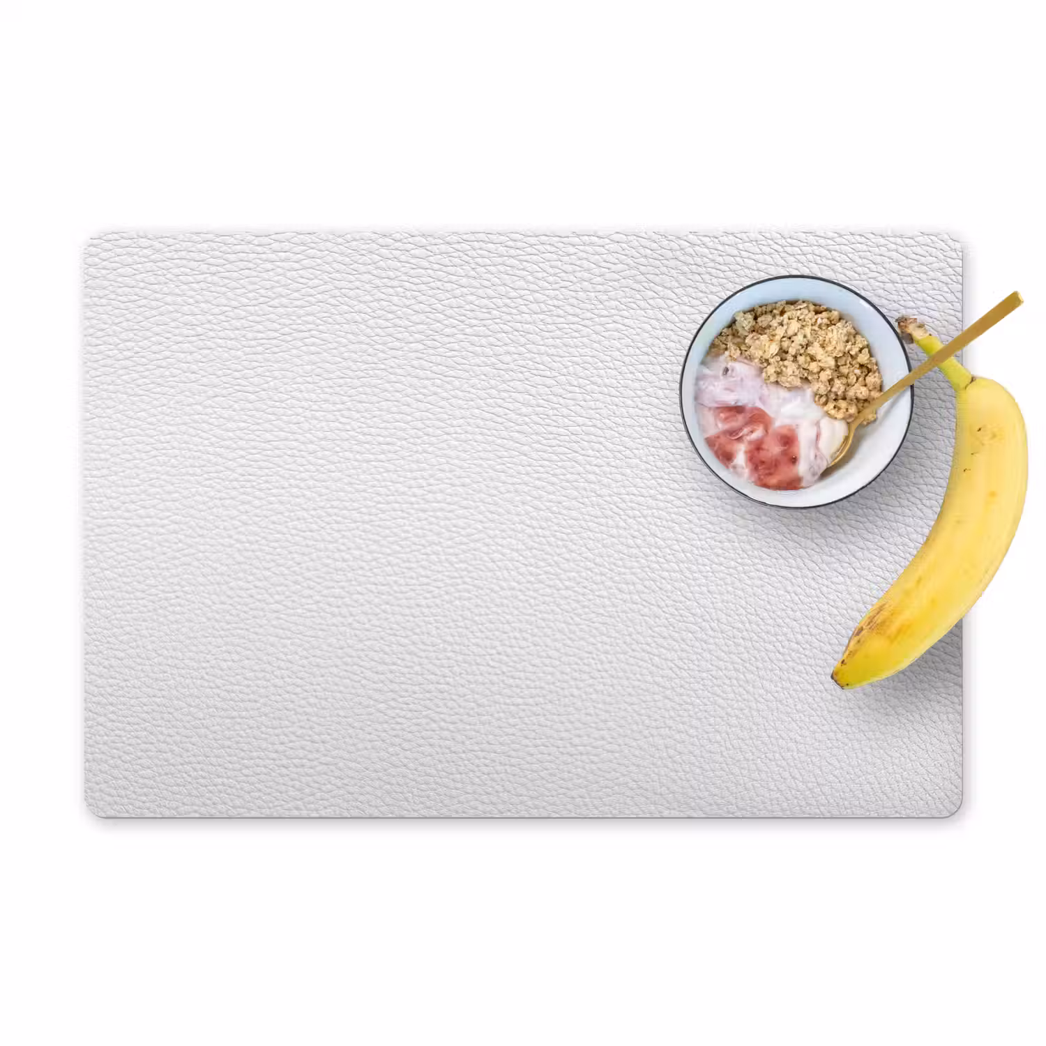 Leer - Structuur - Lederlook - Wit Placemat vinyl groot -zzzproduct_Kitchenyeah-website