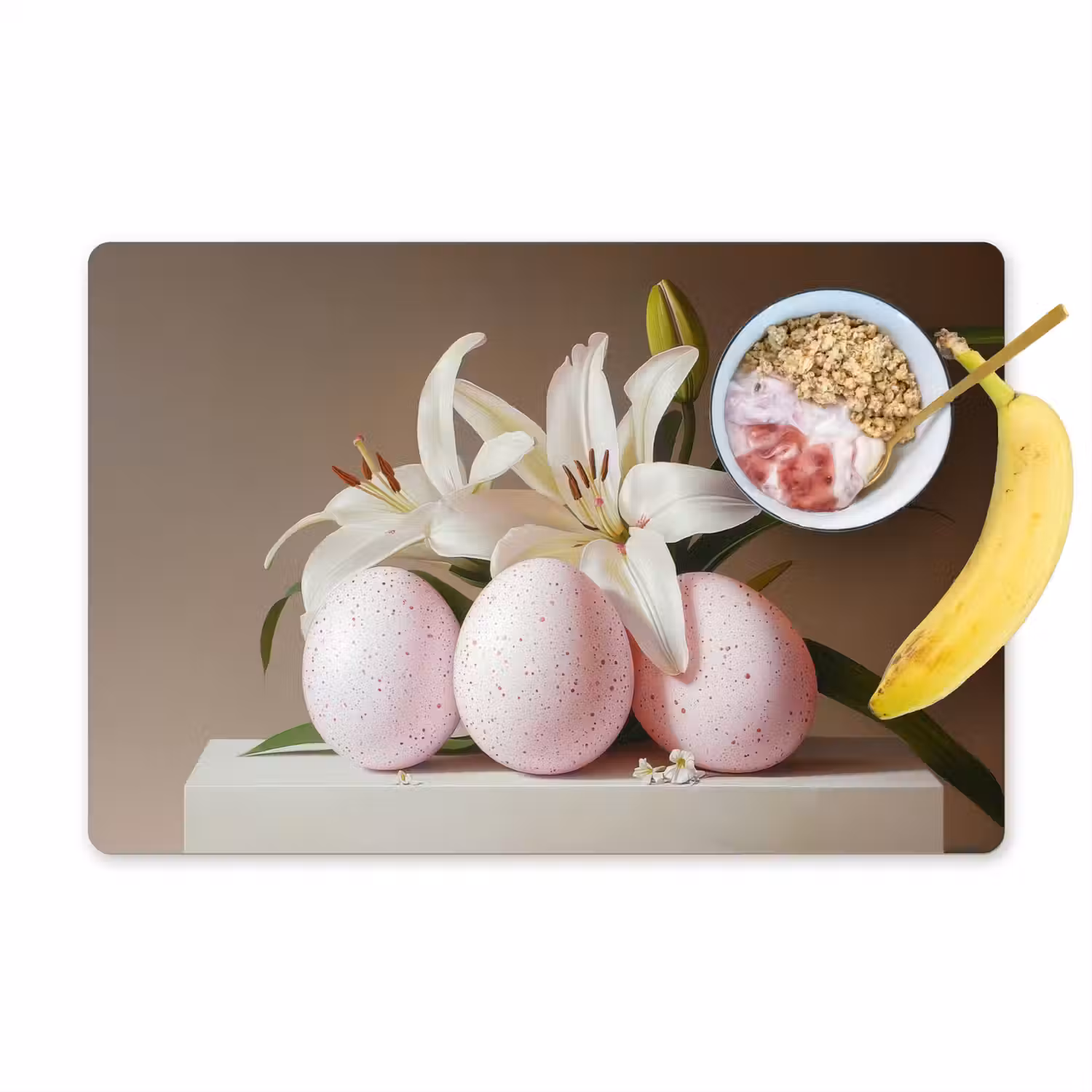 Lelies - Eieren - Pasen Placemat vinyl groot -zzzproduct_Kitchenyeah-website