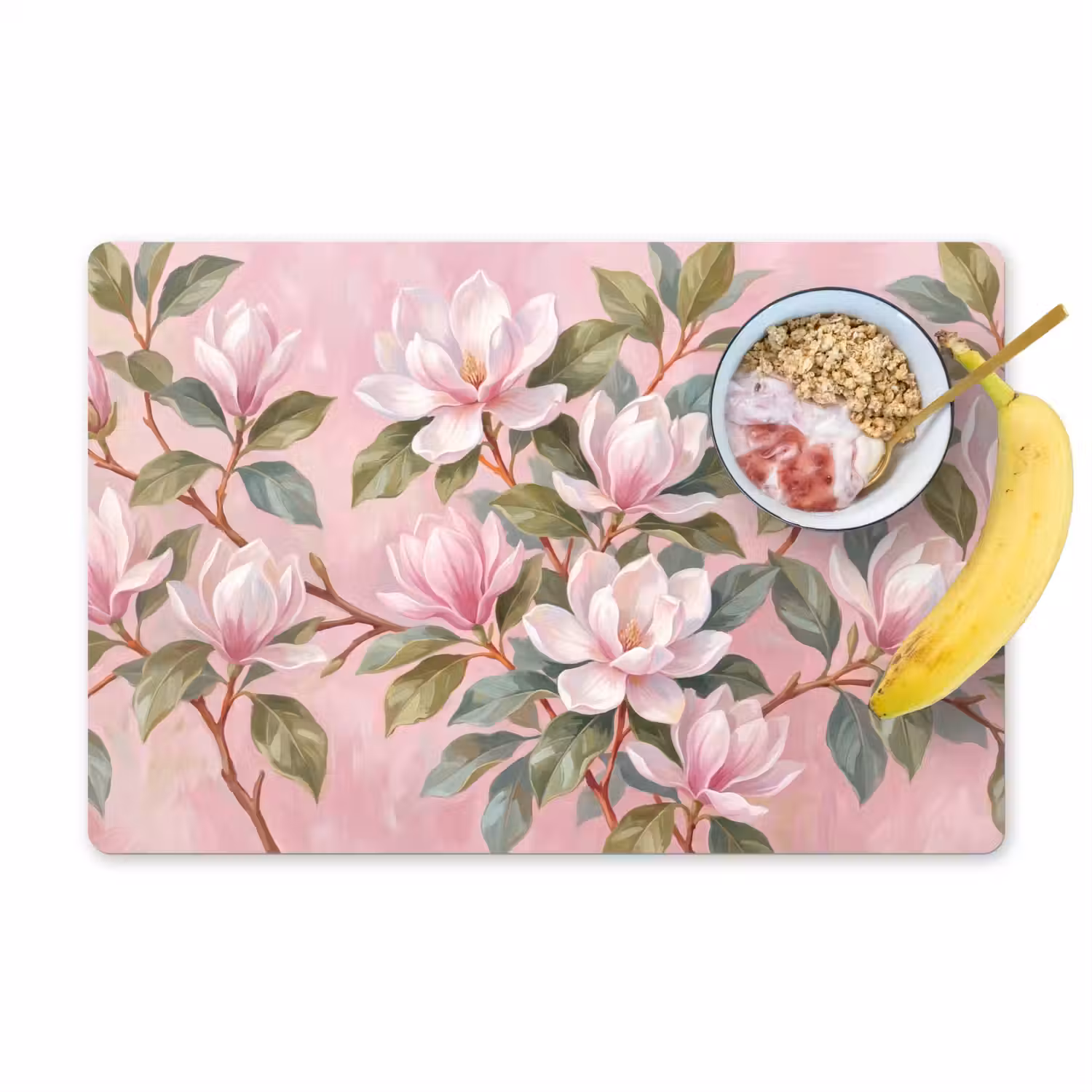 Magnolia's - Patroon - Roze Placemat vinyl groot -zzzproduct_Kitchenyeah-website