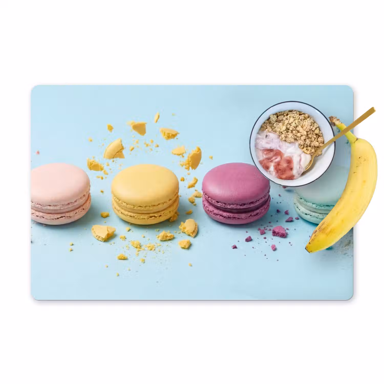 Macarons - Kleurrijk - Pastel Placemat vinyl groot -zzzproduct_Kitchenyeah-website