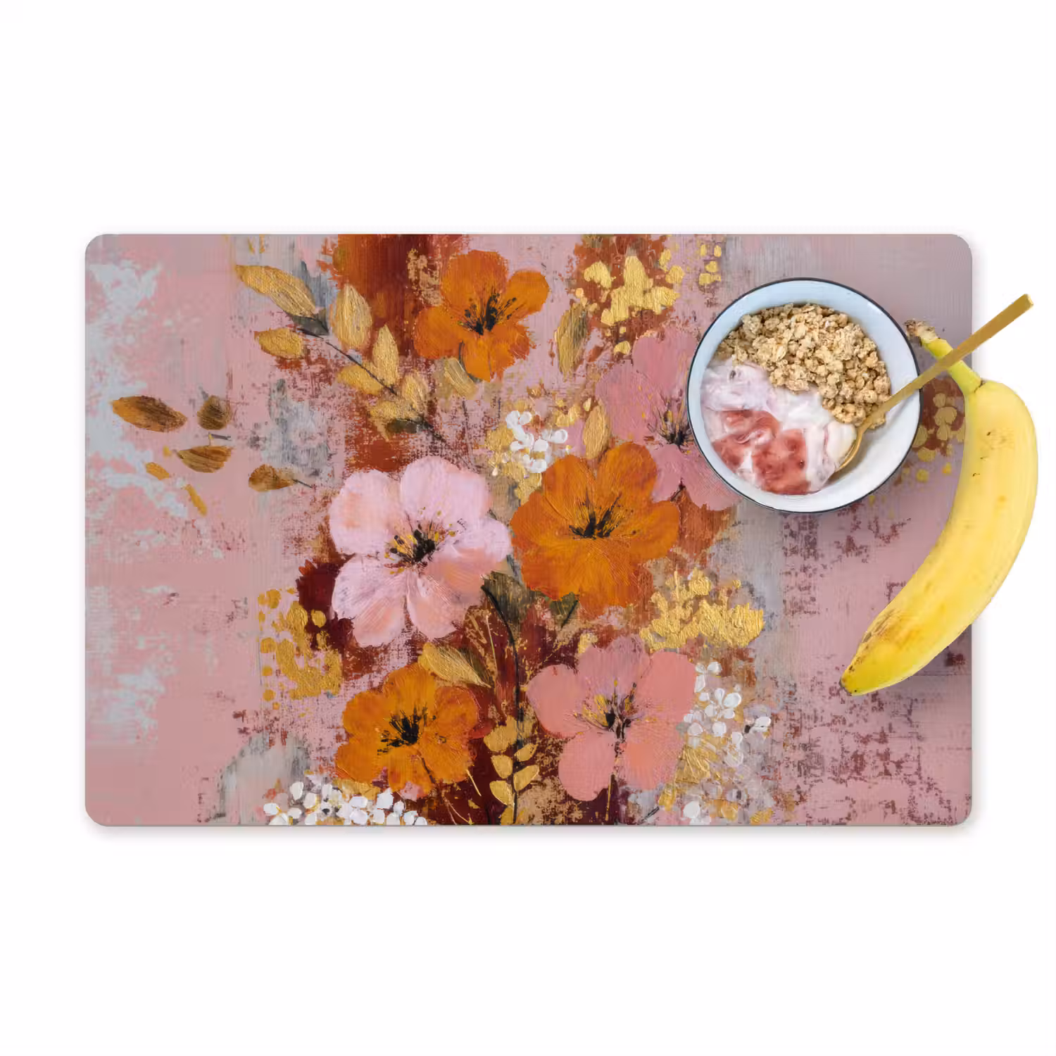 Schilderij - Bloemen - Rustiek - Roze Placemat vinyl groot -zzzproduct_Kitchenyeah-website