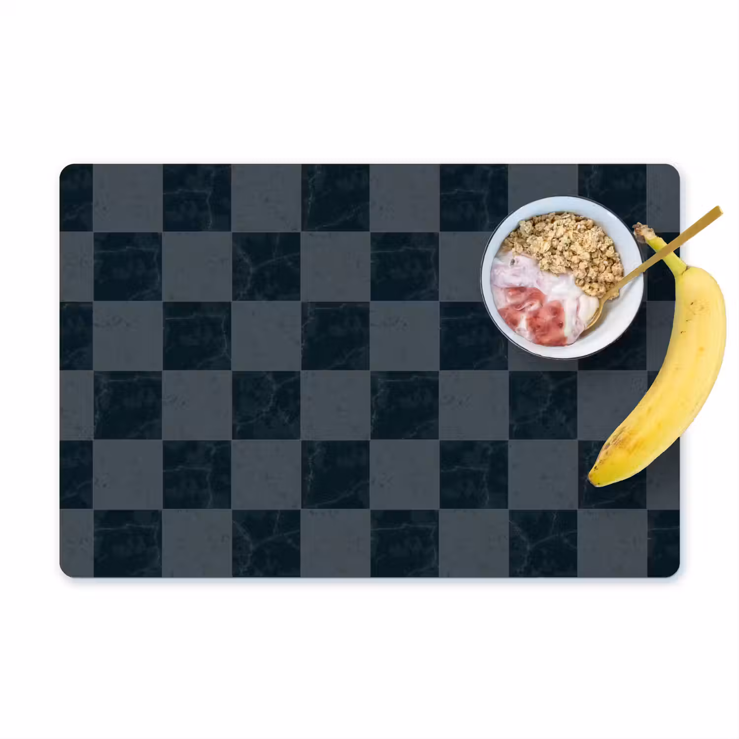 Marmer - Patroon - Antraciet Placemat vinyl groot 368 -zzzproduct_Kitchenyeah-website
