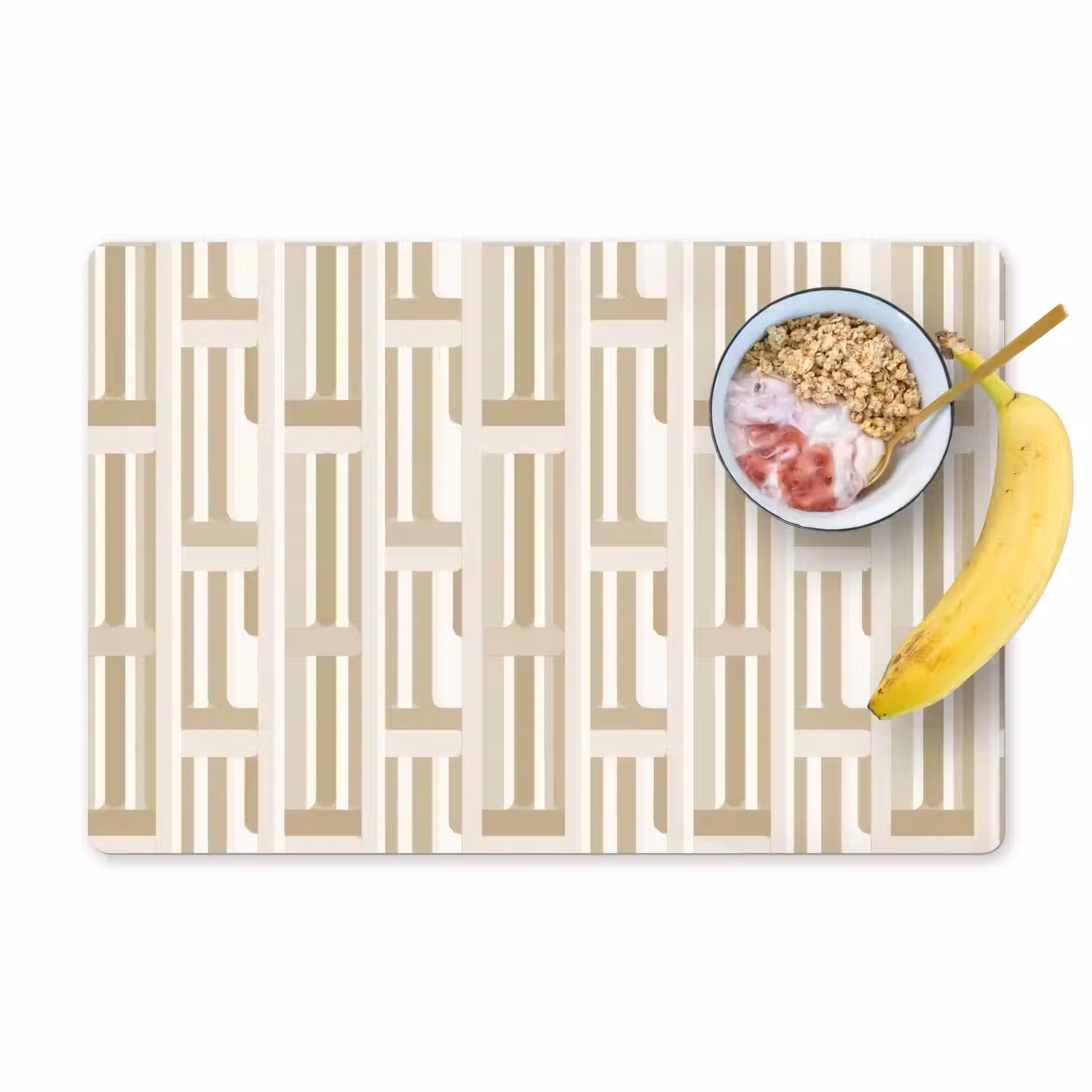 Modern - Geometrisch - Beige Placemat vinyl groot 368 -zzzproduct_Kitchenyeah-website