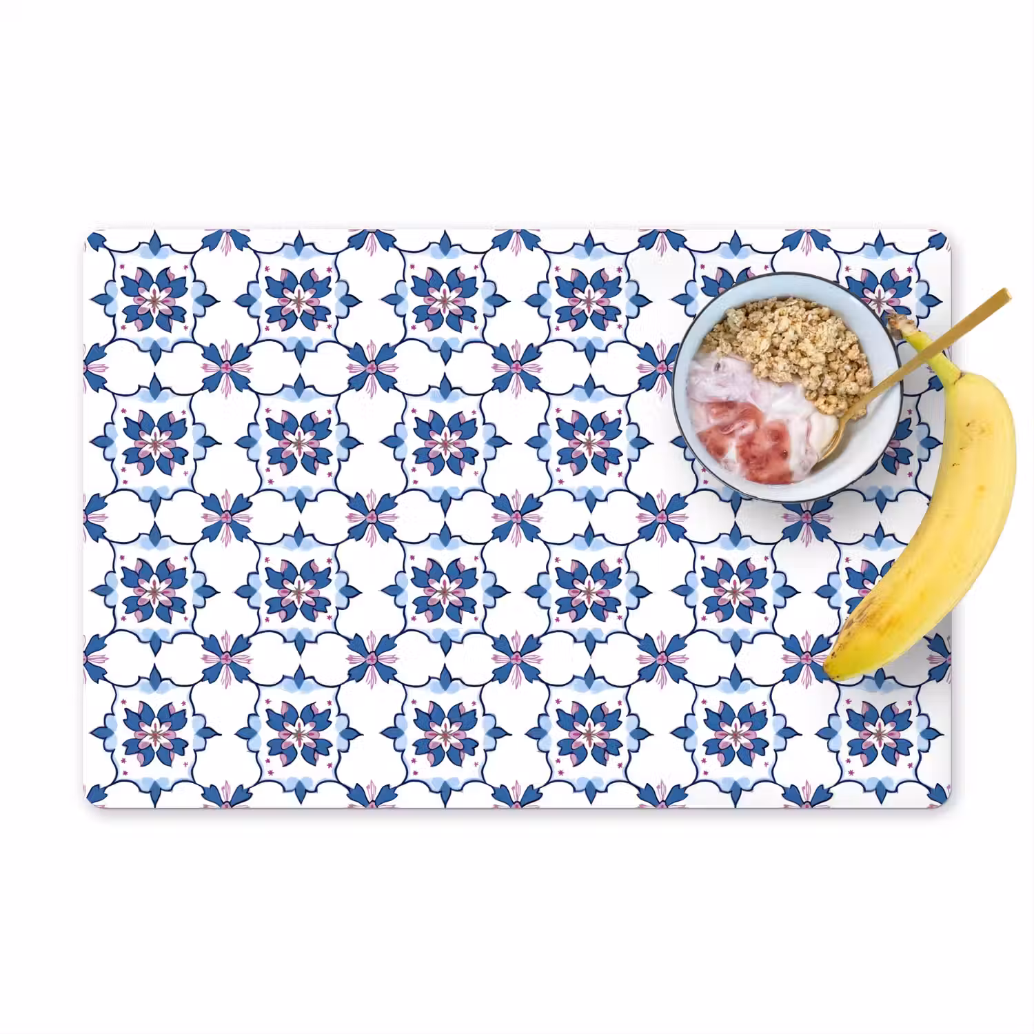 Modern - Patroon - Blauw - Roze Placemat vinyl groot 368 -zzzproduct_Kitchenyeah-website