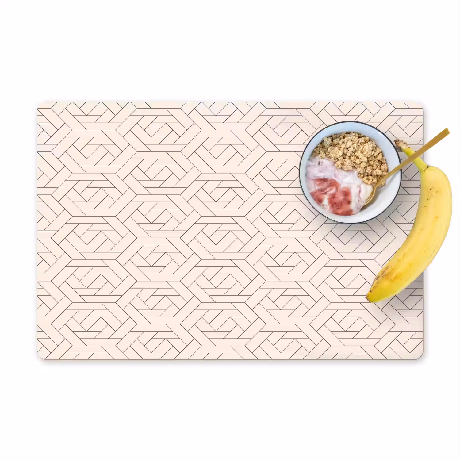 Patroon - Beige - Lijnen - Bruin Placemat vinyl groot 368 -zzzproduct_Kitchenyeah-website