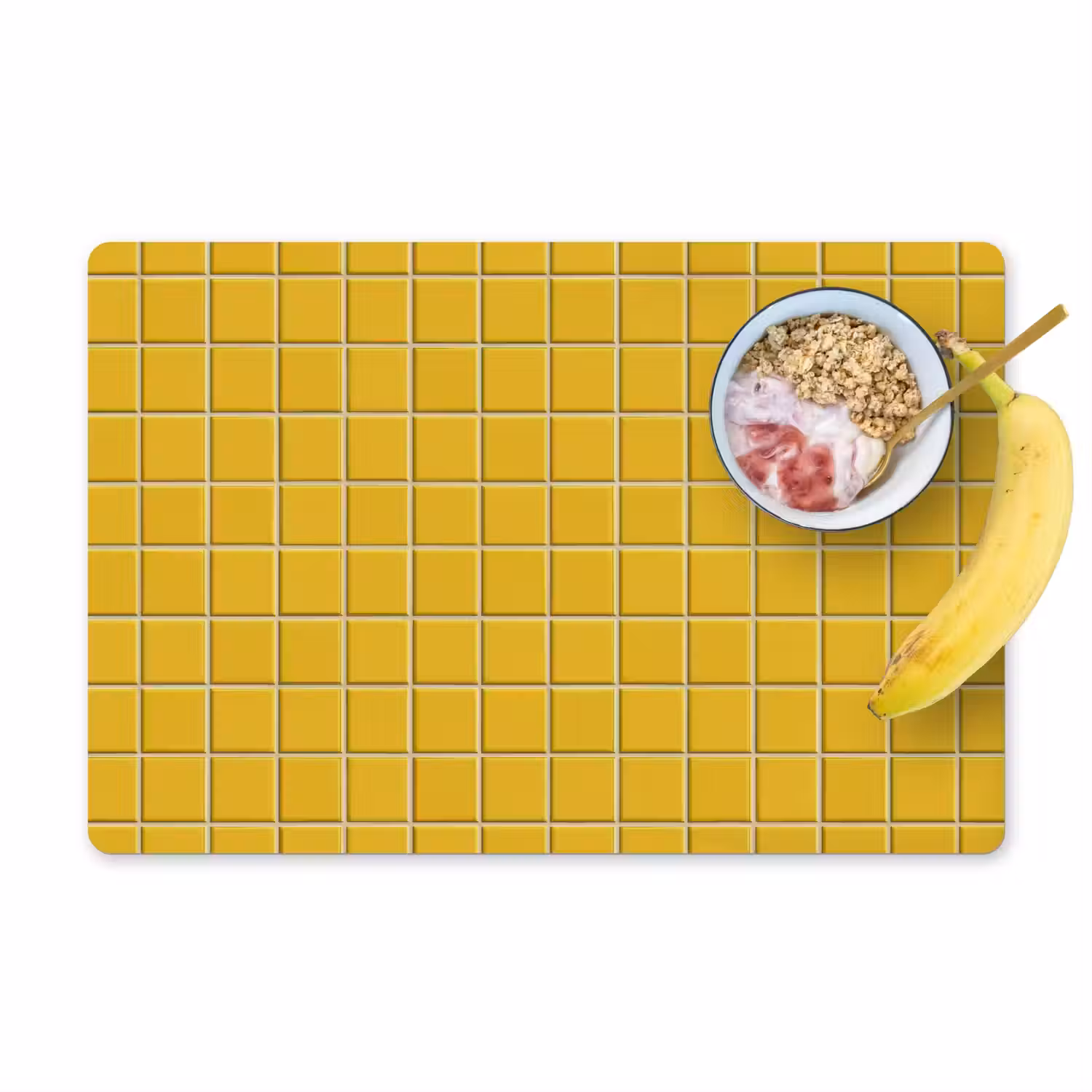 Patroon - Tegel - Okergeel Placemat vinyl groot 368 -zzzproduct_Kitchenyeah-website