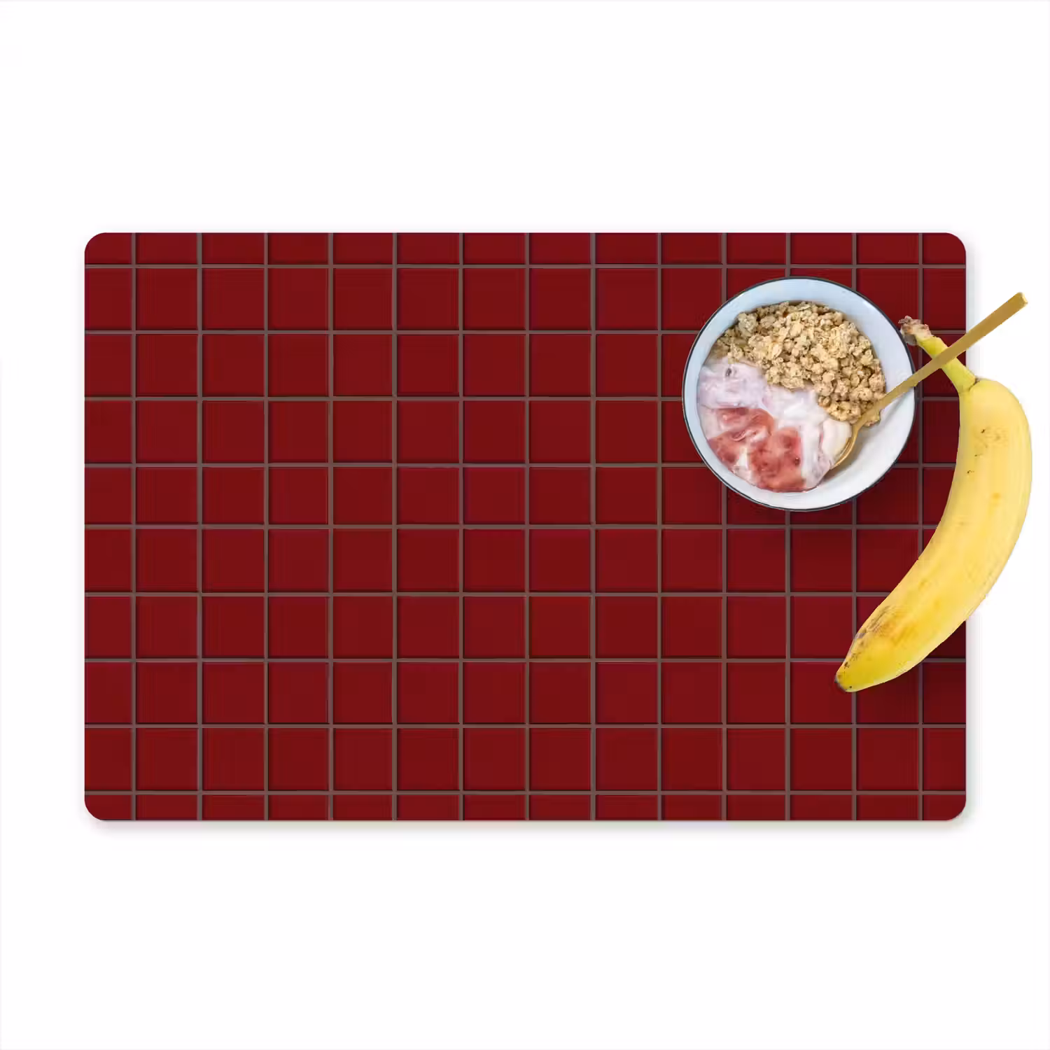 Patroon - Tegels - Burgundy Placemat vinyl groot 368 -zzzproduct_Kitchenyeah-website