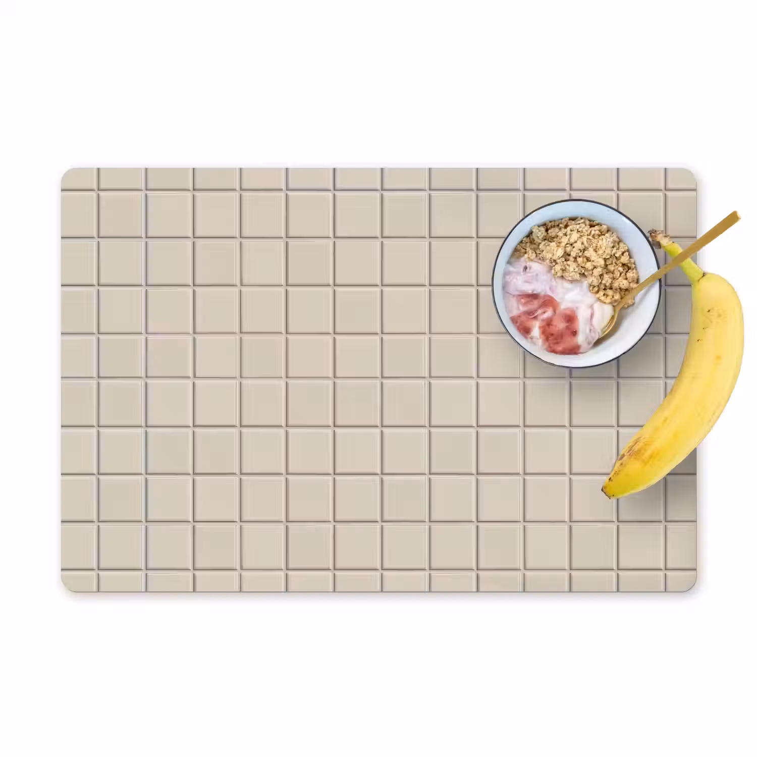 Patroon - Tegels - Taupe Placemat vinyl groot 368 -zzzproduct_Kitchenyeah-website