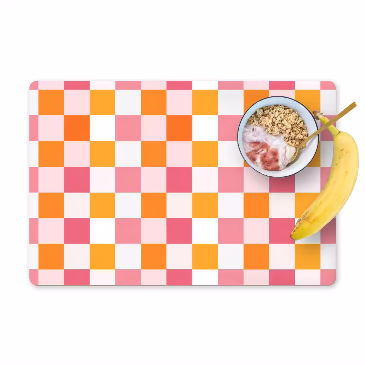 Patroon - Vierkant - Roze Placemat vinyl groot 368 -zzzproduct_Kitchenyeah-website