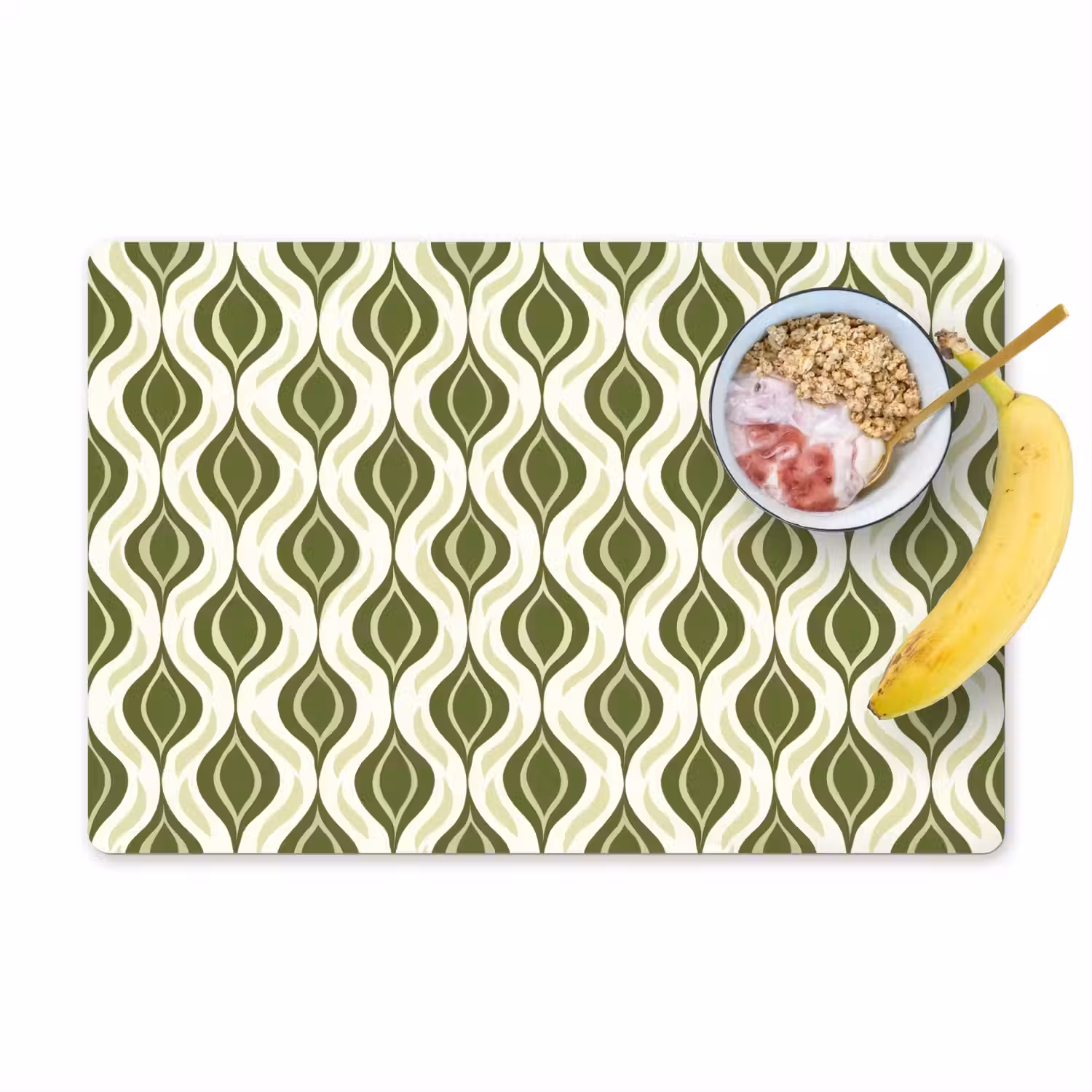 Patroon - Retro - Groen Placemat vinyl groot 368 -zzzproduct_Kitchenyeah-website